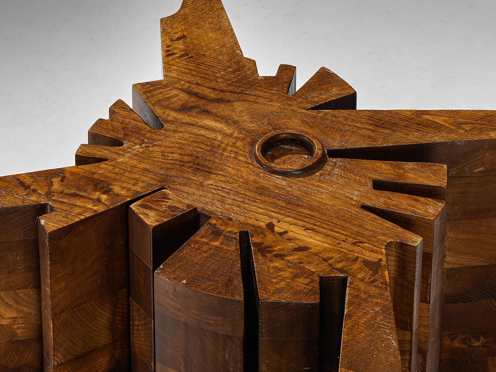 Nerone Giovanni Ceccarelli 'Hermes' Coffee Table in Wood and Glass Tables Morentz