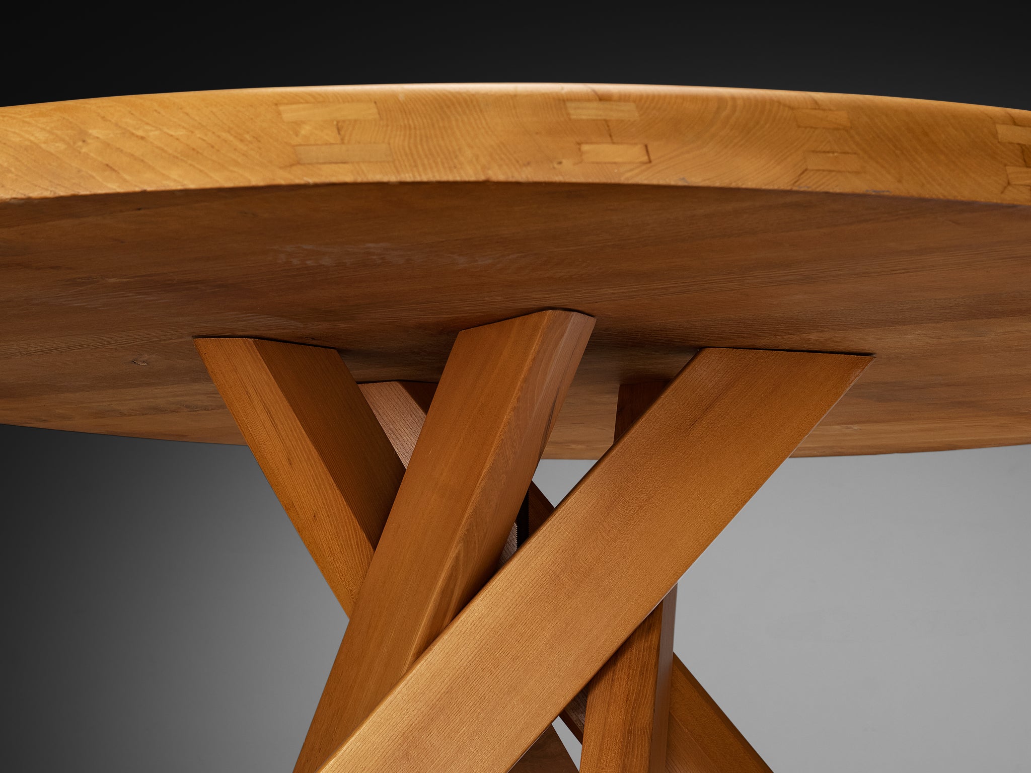 Pierre Chapo 'Sfax' T21E Dining Table in Solid Elm 160cm/62.99in. Tables Morentz