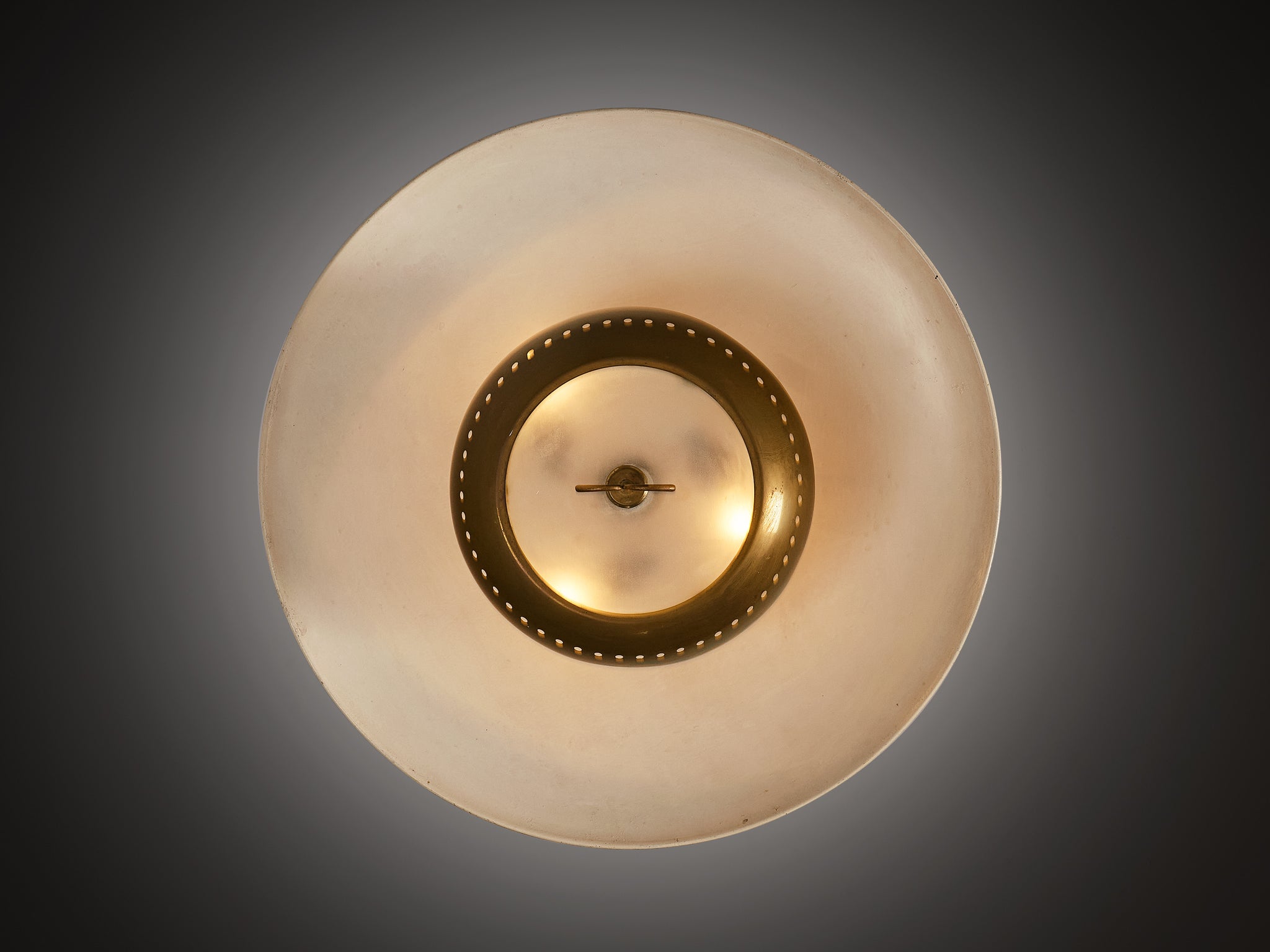 Mid-Century Modern 1950s Italian Ceiling Light in Brass Lighting Morentz