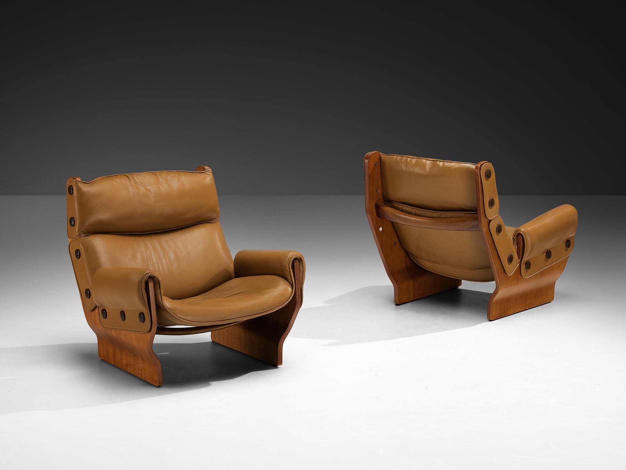 Osvaldo Borsani for Tecno 'Canada' Lounge Chairs and Ottoman Seating Morentz