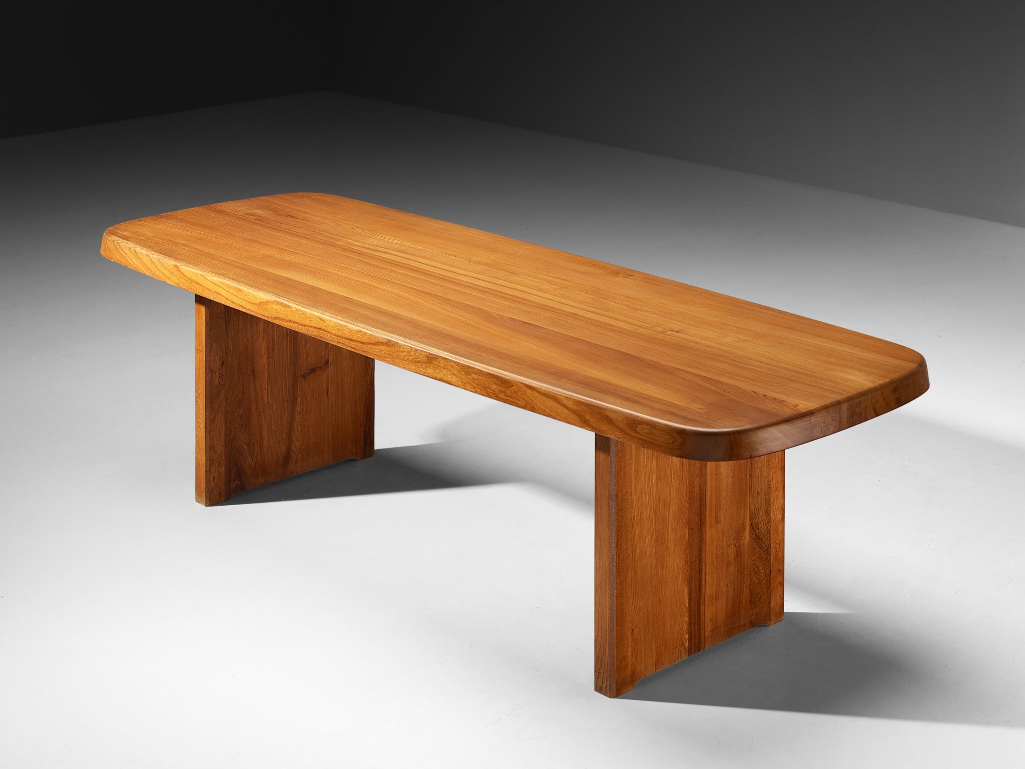 Early Pierre Chapo 'T20A' Dining Table in Solid Elm