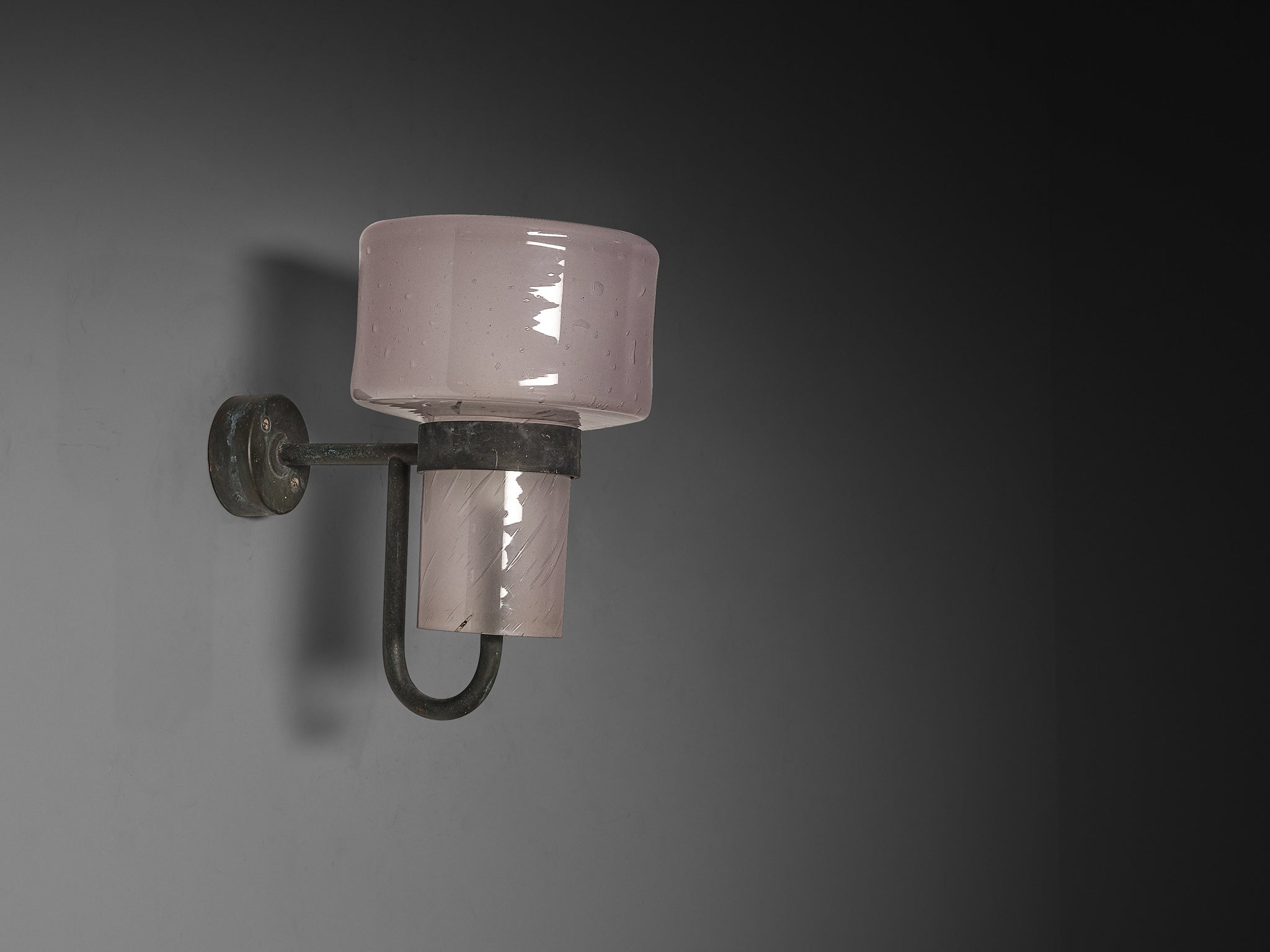 Hans-Agne Jakobsson 'V-138' Wall Light in Copper and Blown Glass Lighting Morentz