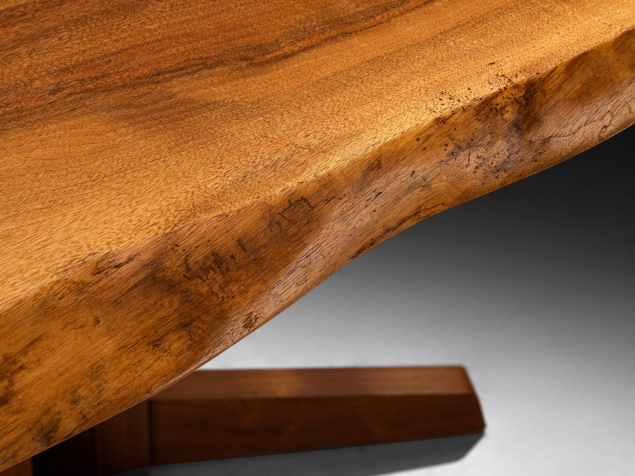 George Nakashima 'Cluster Base' Table with Live-Edge Top Tables Morentz