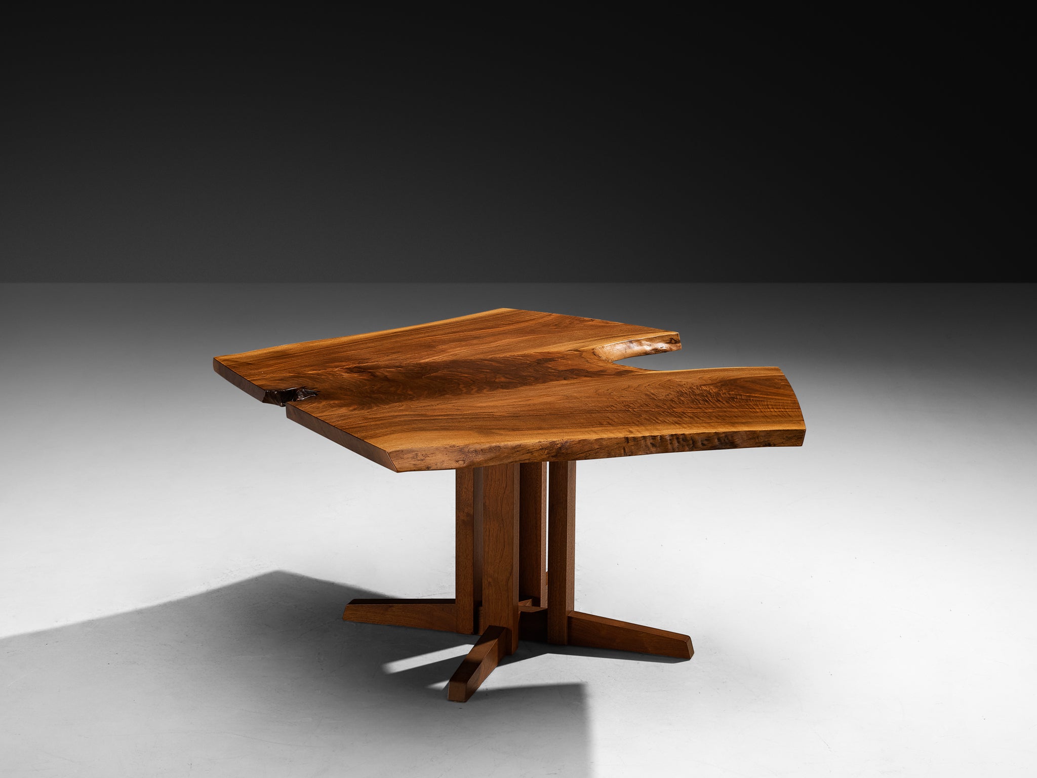 George Nakashima 'Cluster Base' Table with Live-Edge Top Tables Morentz