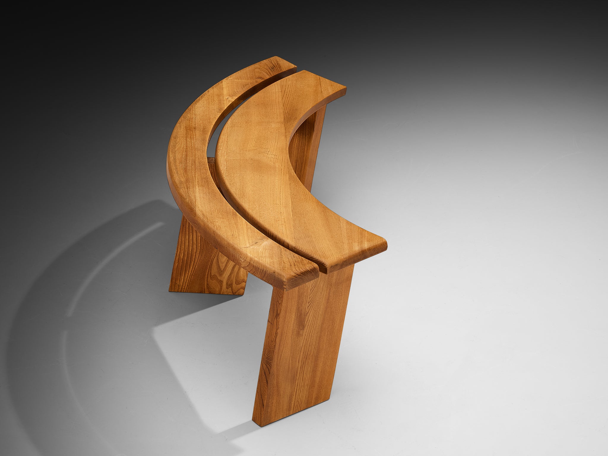 Early Pierre Chapo 'S38A’ Benches in Solid Elm Seating Morentz