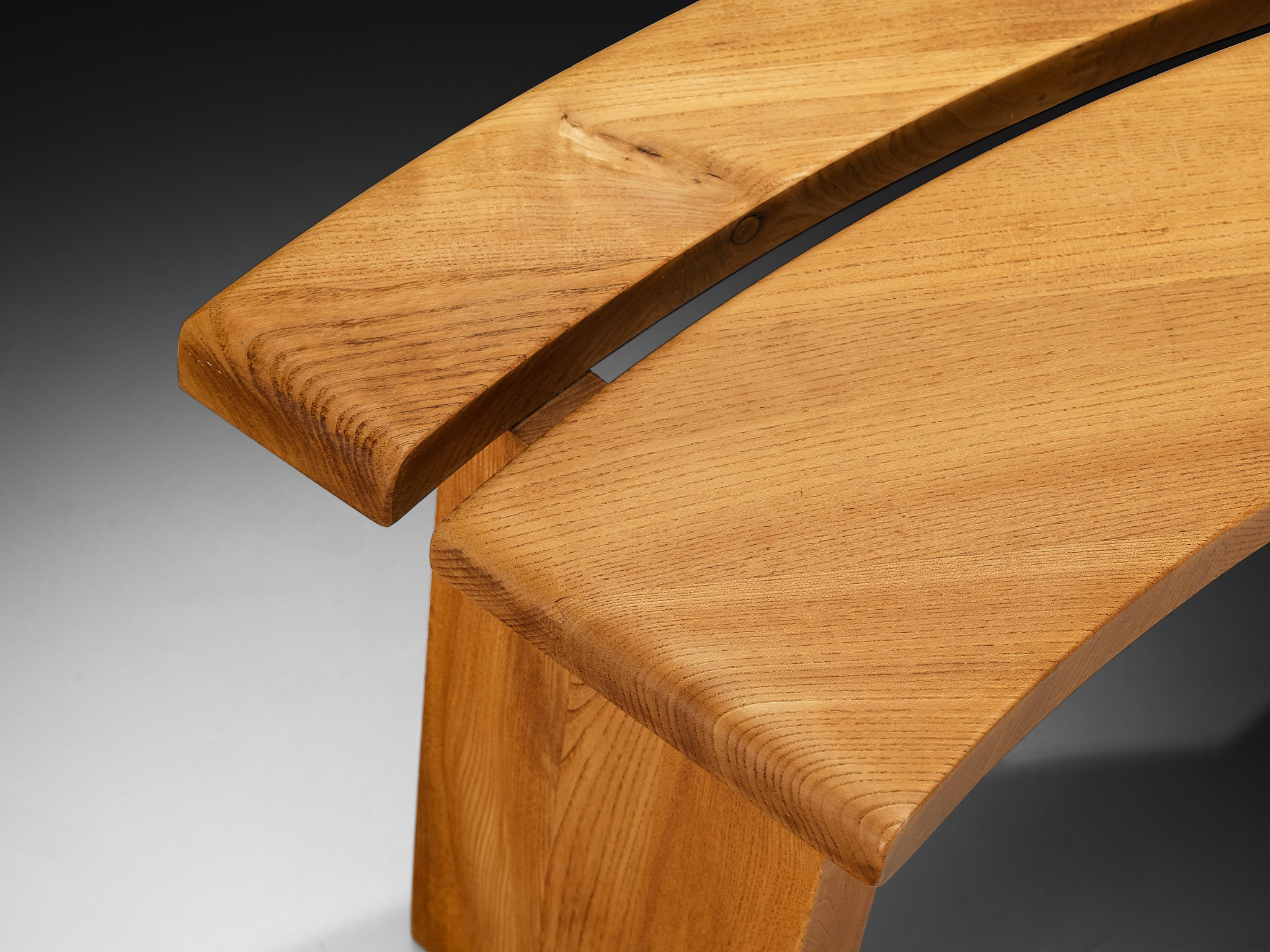 Early Pierre Chapo 'S38A’ Benches in Solid Elm Seating Morentz