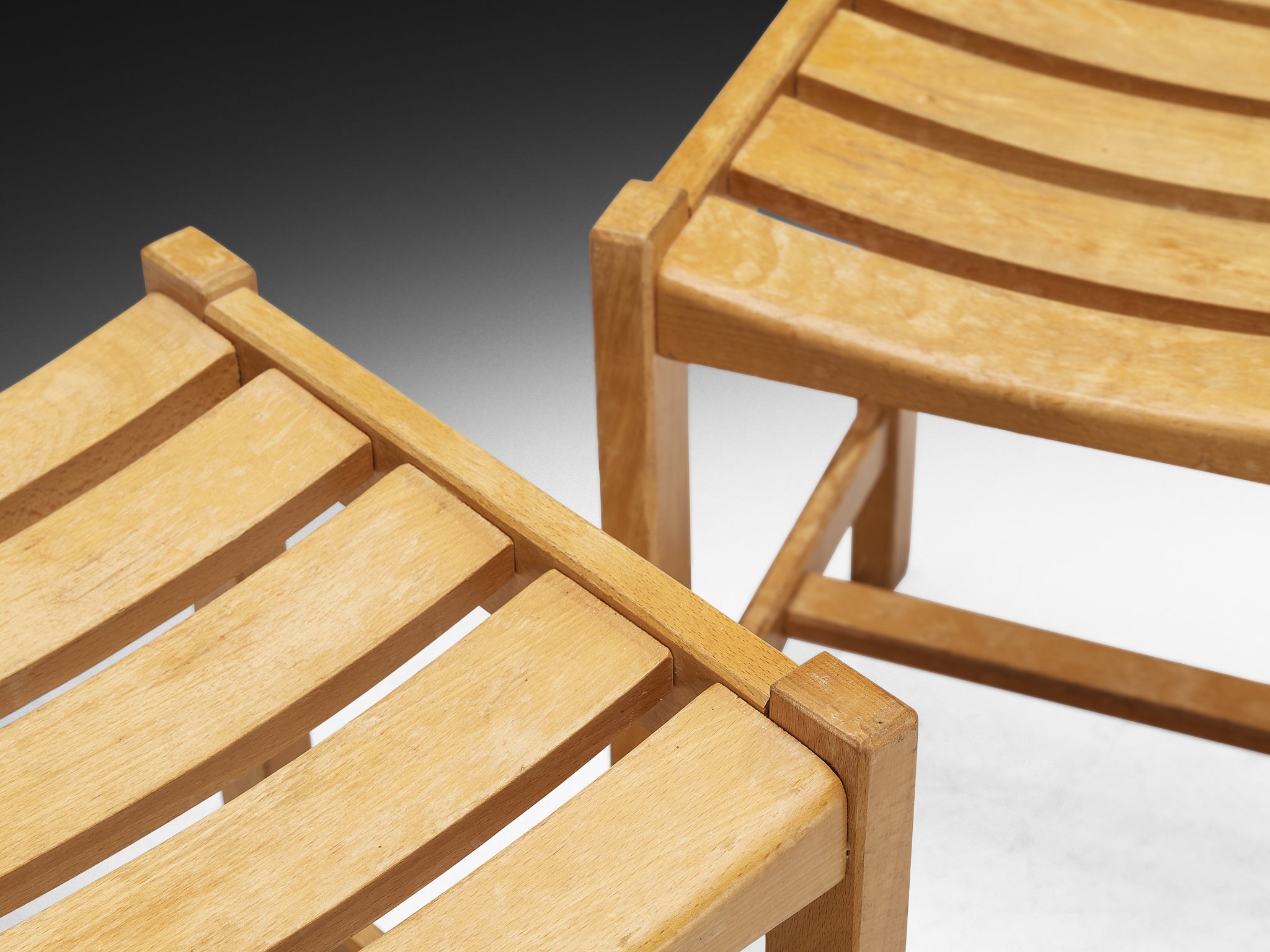 Stools in Blonde Wood