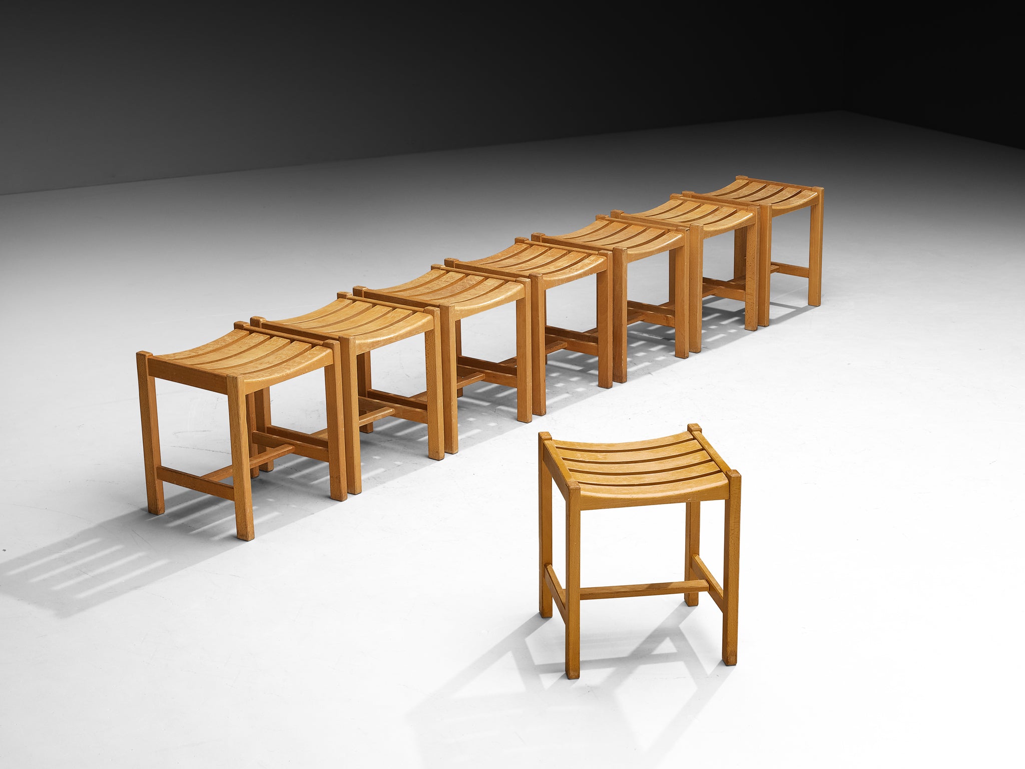 Stools in Blonde Wood