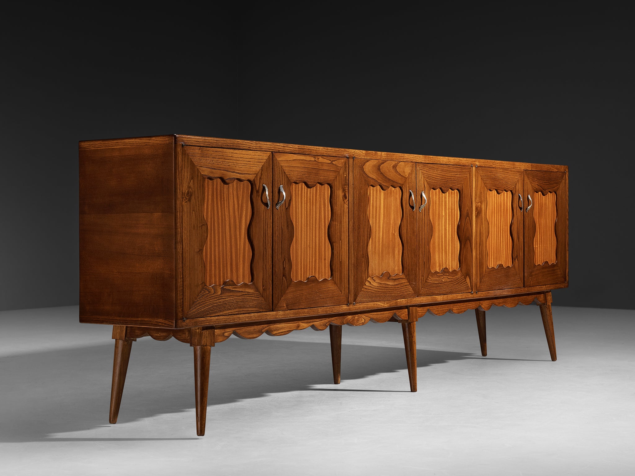 Sizeable Italian Art Deco Sideboard in Wood 270 cm/106 in Wide Case pieces and storage cabinets Morentz