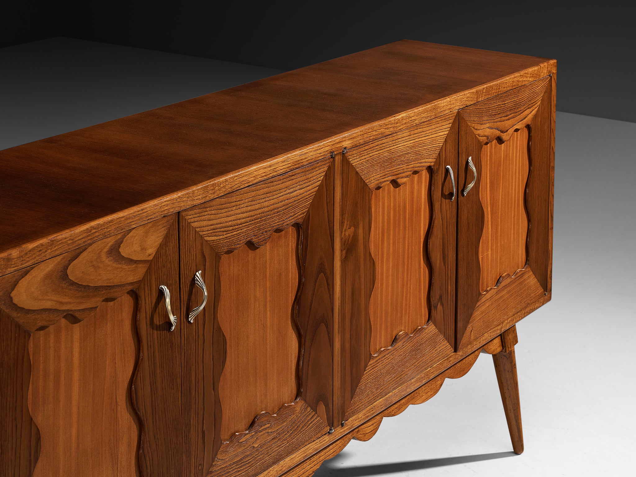 Sizeable Italian Art Deco Sideboard in Wood 270 cm/106 in Wide Case pieces and storage cabinets Morentz