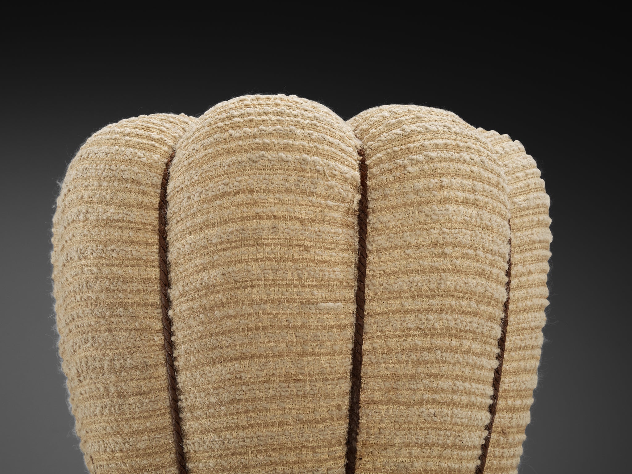 Jindrich Halabala Stool in Decorative Upholstery Seating Morentz