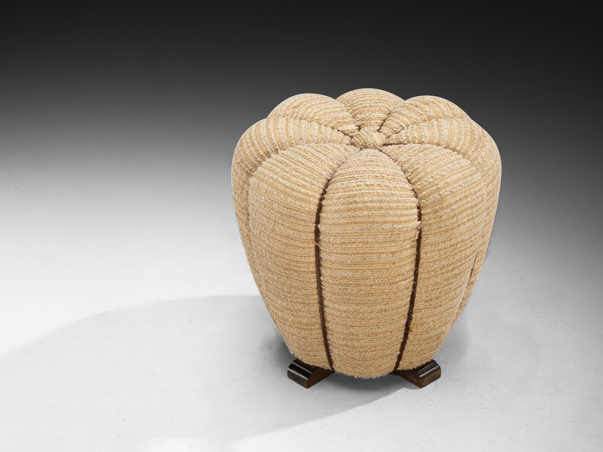 Jindrich Halabala Stool in Decorative Upholstery Seating Morentz