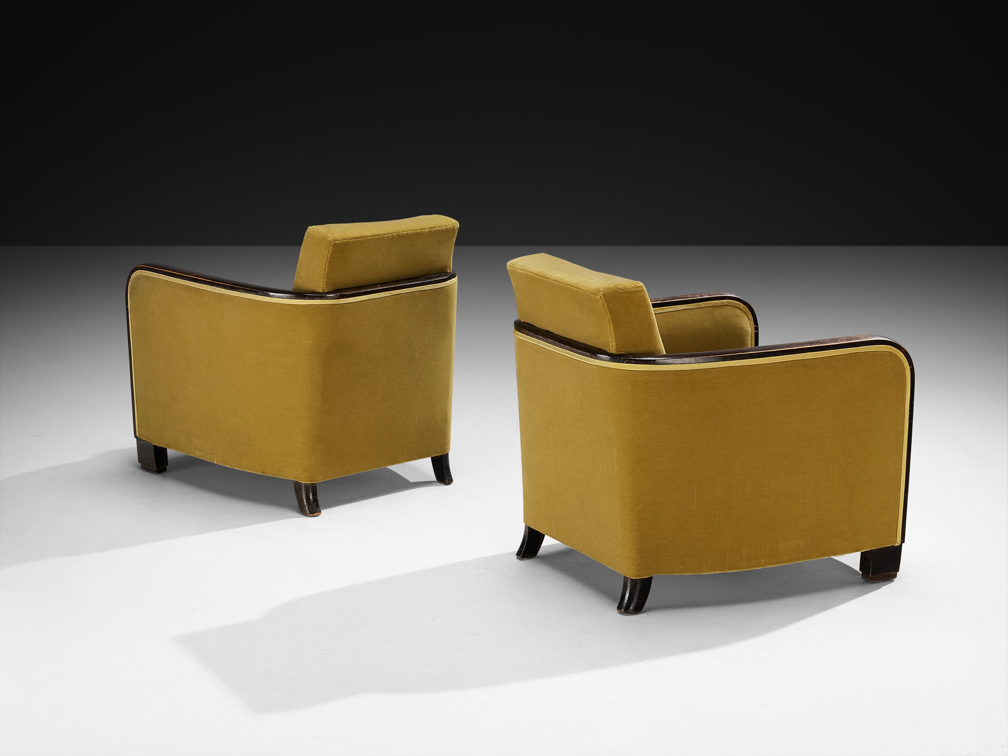 Rare Maison Soubrier Pair of Late 1920s Art Deco Armchairs Seating Morentz