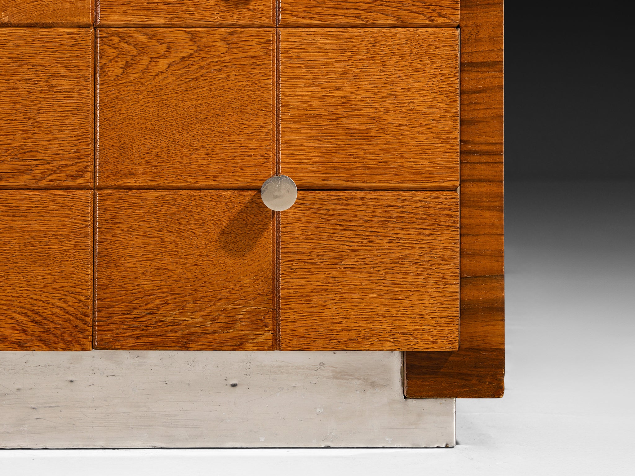 1930s Rationalist Pair of Night Stands in Oak, Walnut and Metal More Furniture and Collectibles Morentz