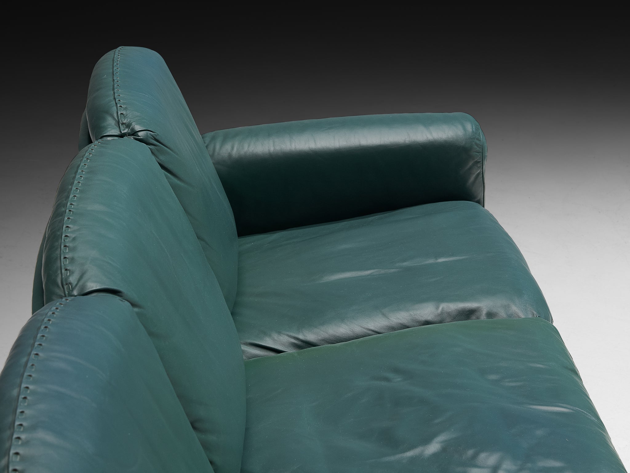 De Sede DS-31 Three Seat Sofa in Deep Green Leather Seating Morentz