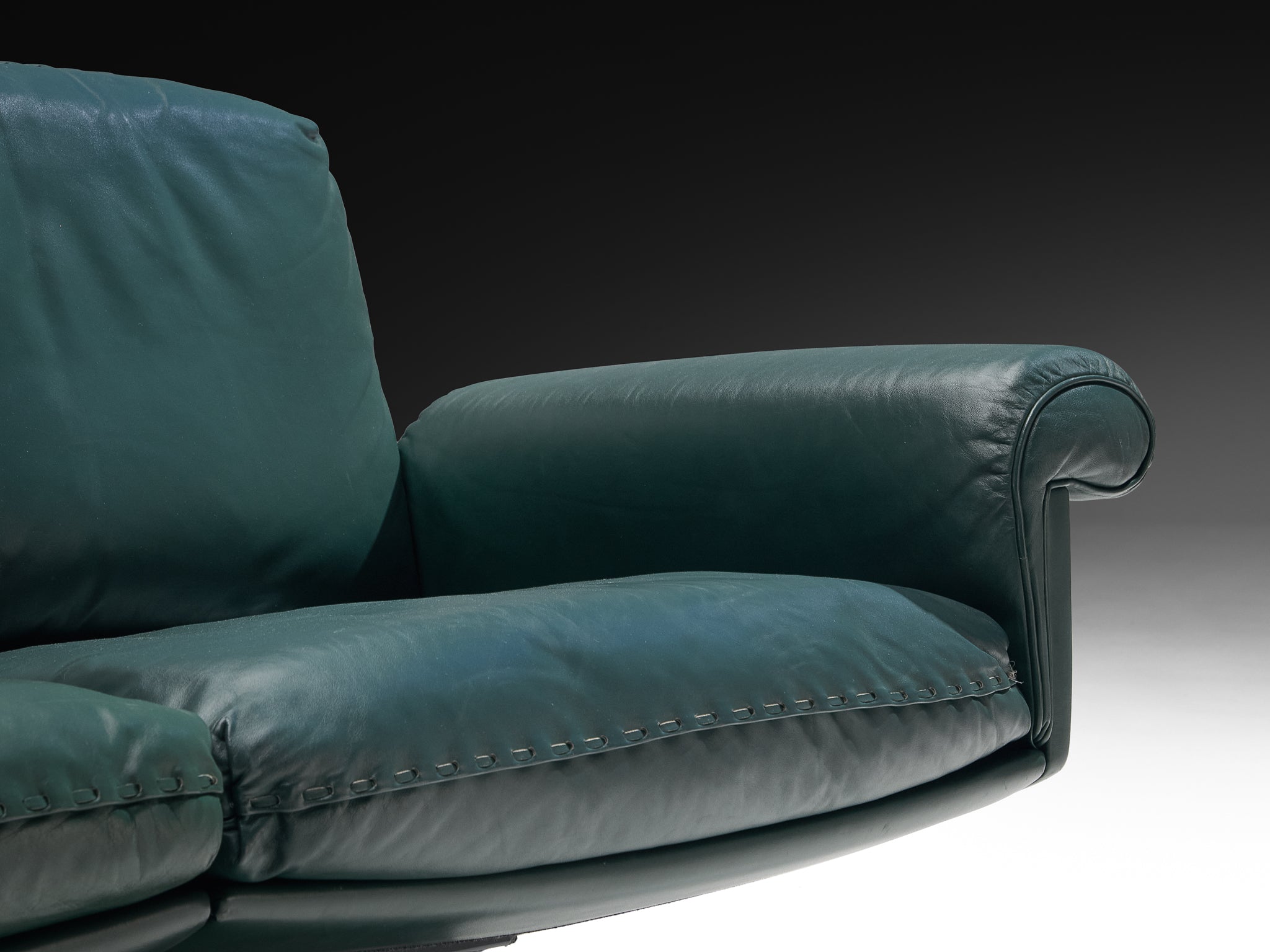 De Sede DS-31 Three Seat Sofa in Deep Green Leather Seating Morentz