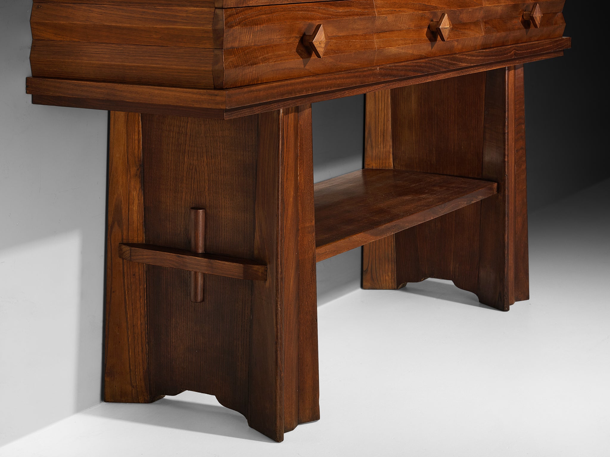 Osvaldo Borsani for ABV Arredamenti Borsani-Varedo Sideboard in Chestnut Case pieces and storage cabinets Morentz