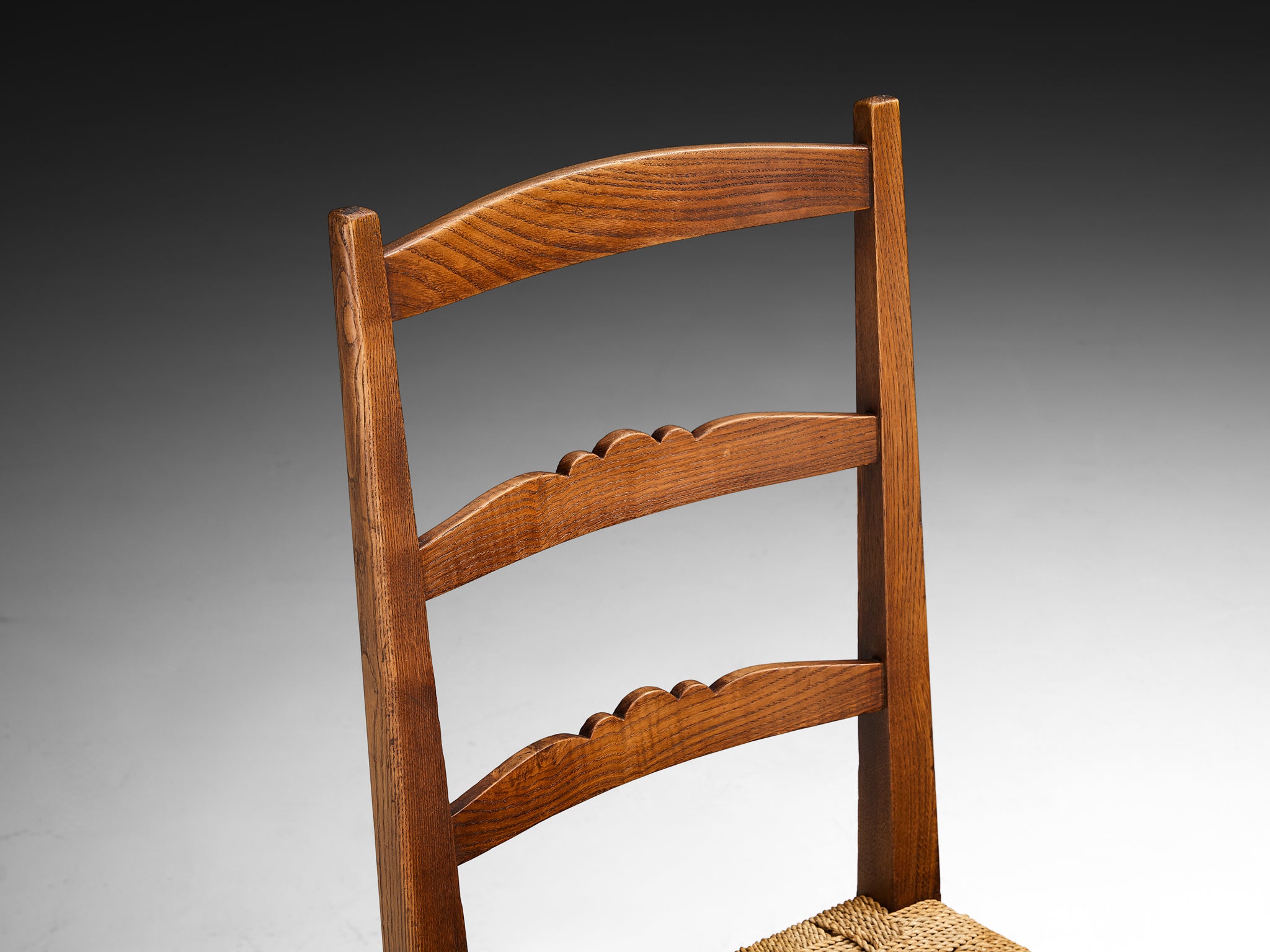 Osvaldo Borsani for ABV Arredamenti Borsani-Varedo Set of Six Dining Chairs in Chestnut Seating Morentz