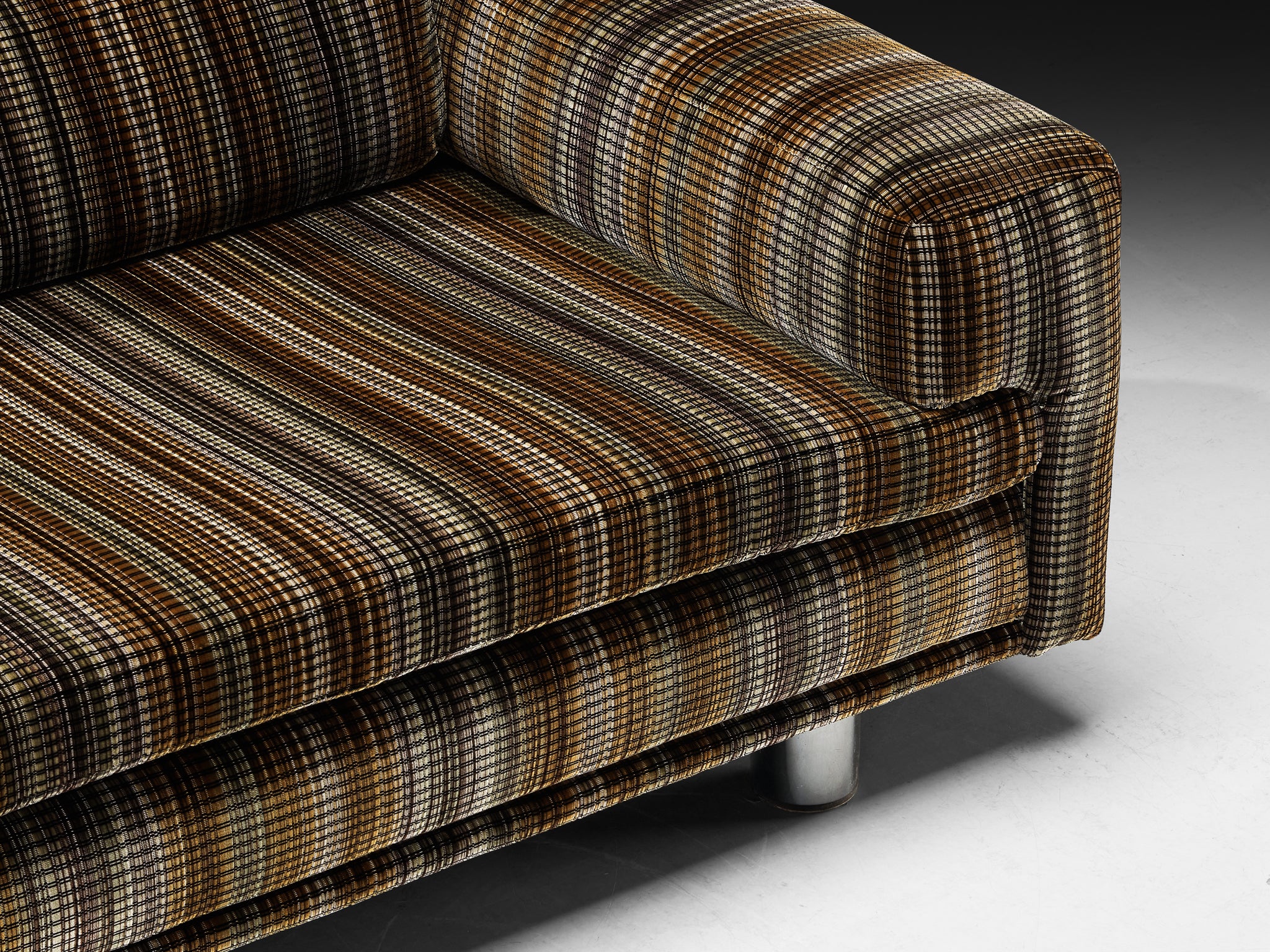 Howard Keith Grand 'Diplomat' Sofa in Striped Velvet by Pierre Frey
