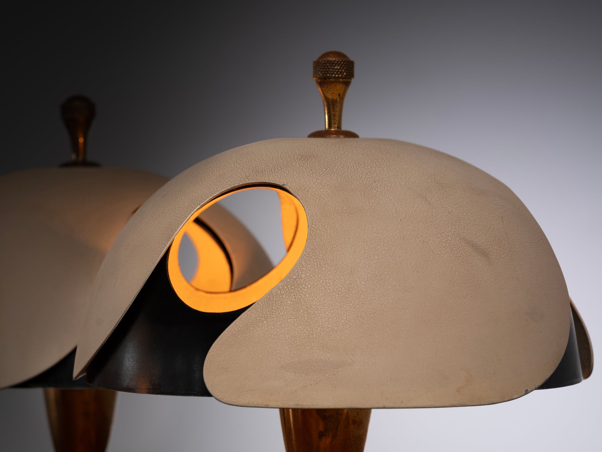 Angelo Lelii for Arredoluce Rare Pair of Table Lamps Lighting Morentz