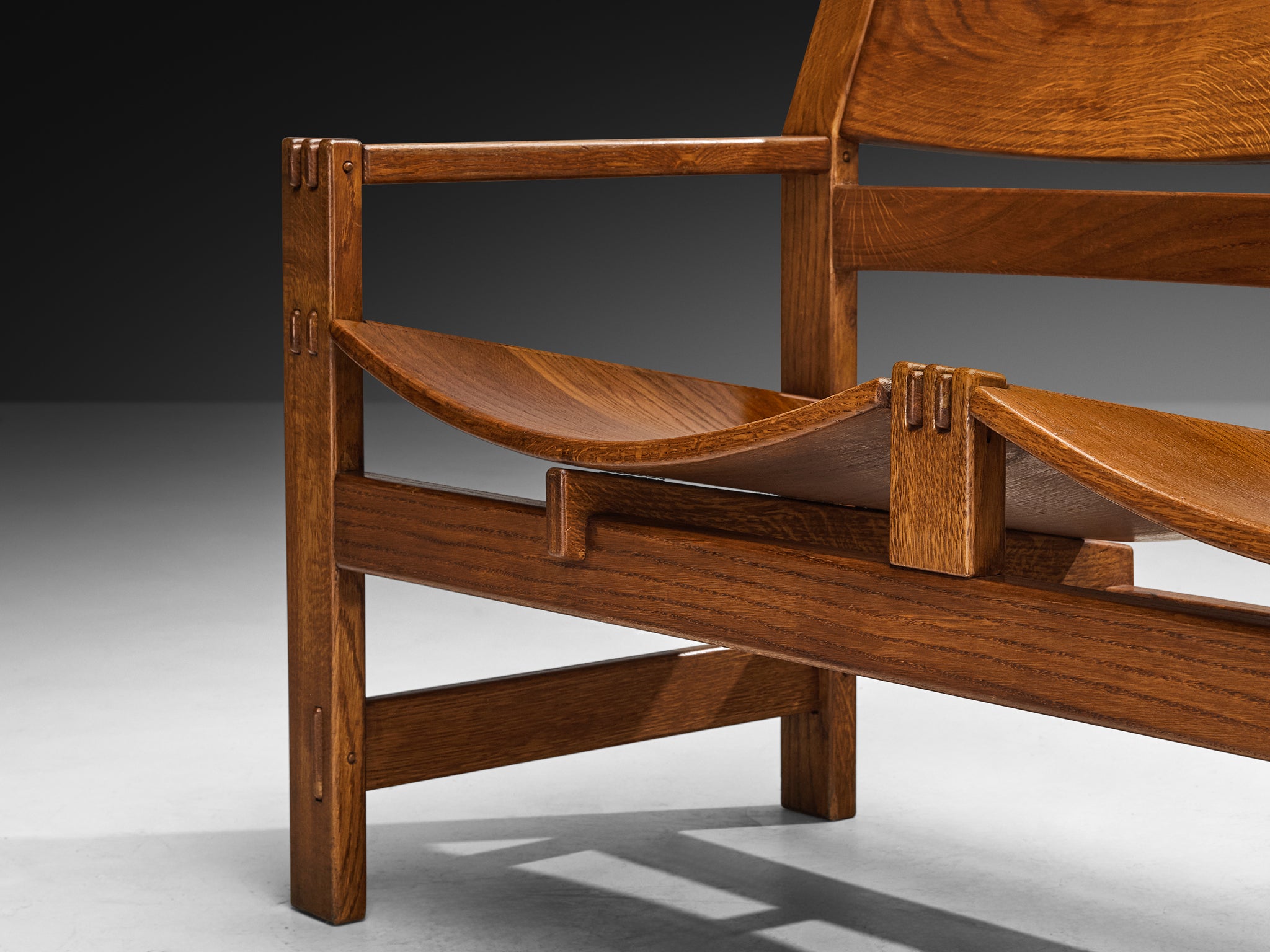 Giuseppe Rivadossi for Officina Rivadossi Rare Bench in Oak Seating Morentz