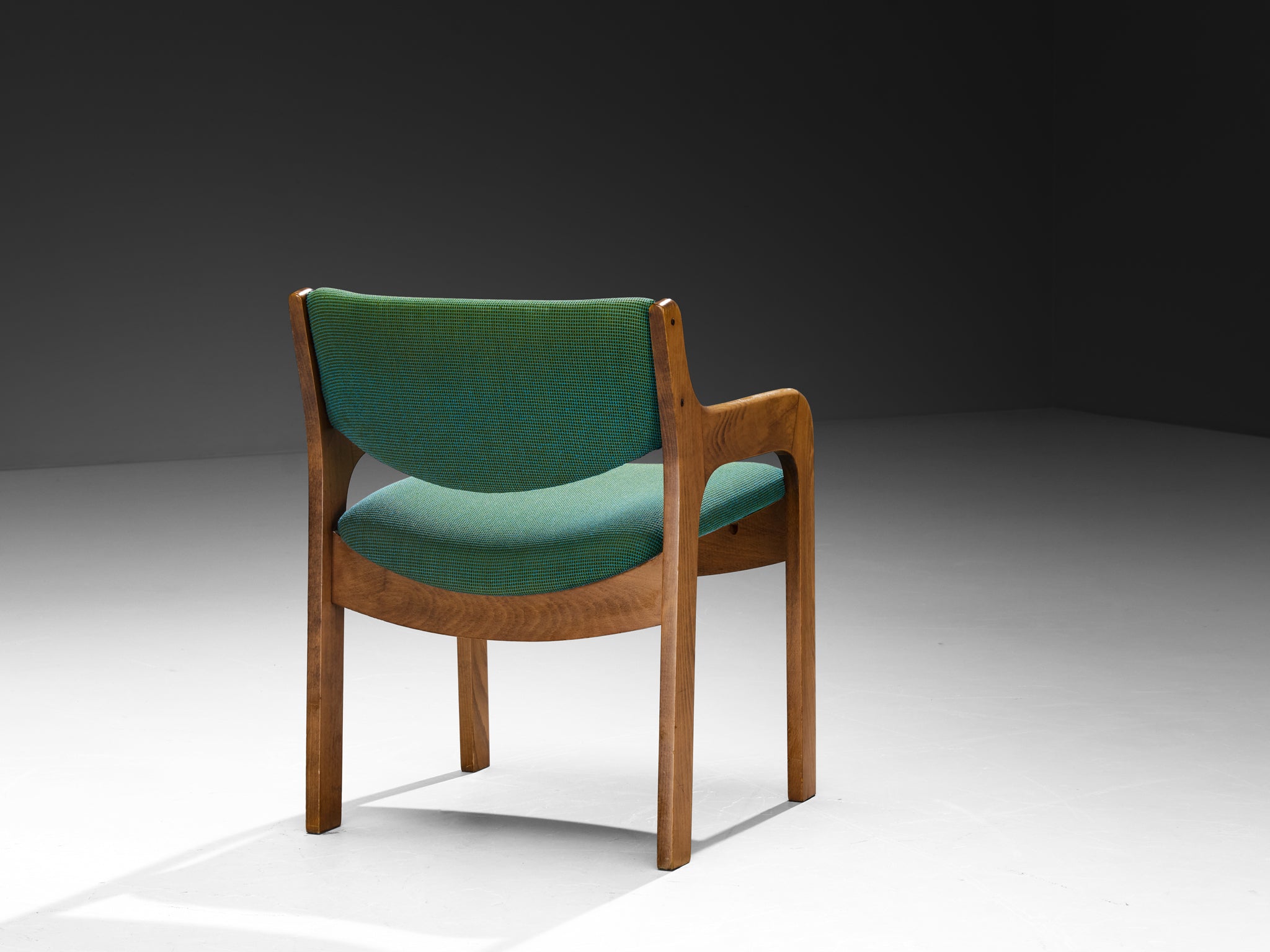 Elegant Italian Mid-Century Set of Sixteen Dining Chairs with Curved Frames in Wood Seating Morentz