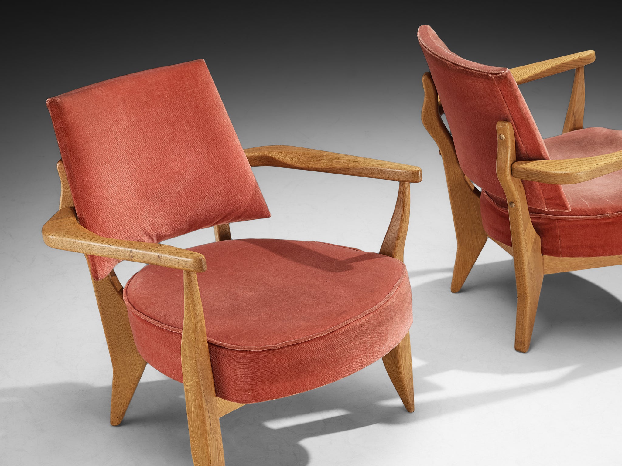Guillerme & Chambron for Votre Maison 'Mortagne' Lounge Chairs Seating Morentz