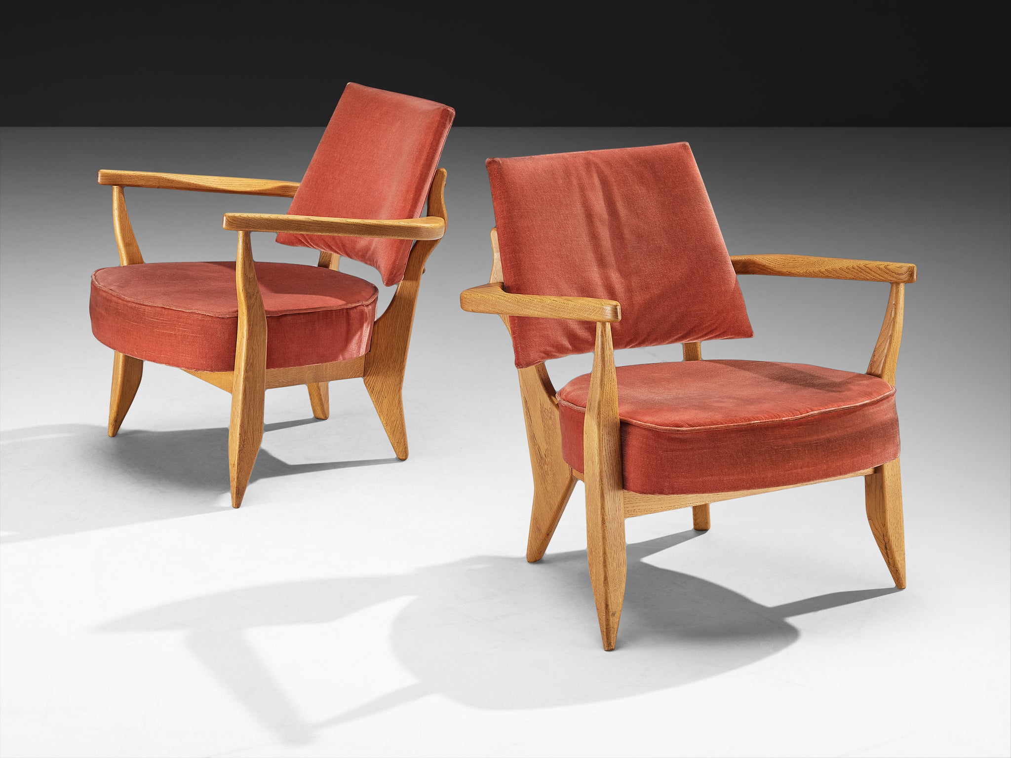 Guillerme & Chambron for Votre Maison 'Mortagne' Lounge Chairs Seating Morentz