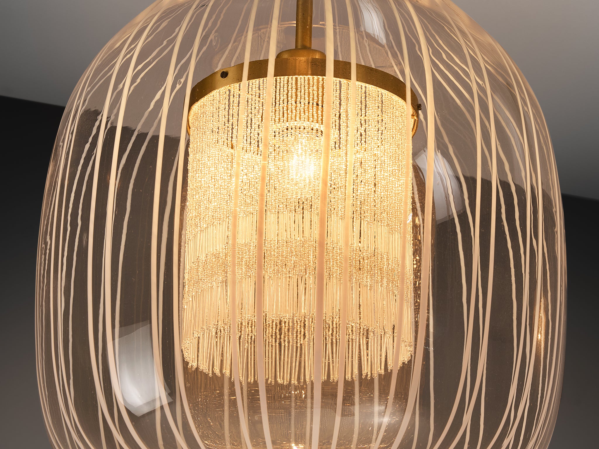 Angelo Brotto for Esperia Large Pendants Lighting Morentz