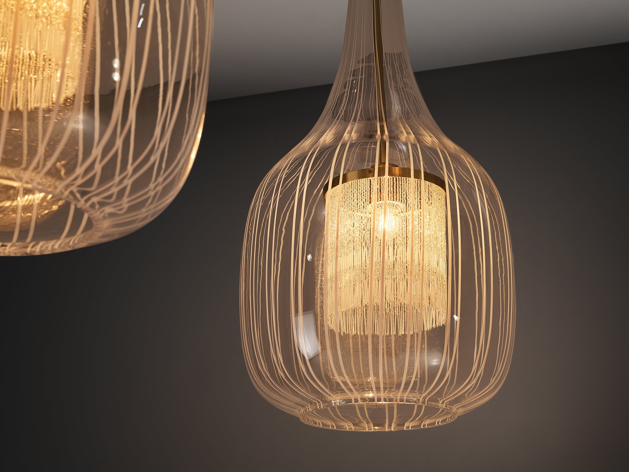 Angelo Brotto for Esperia Large Pendants Lighting Morentz