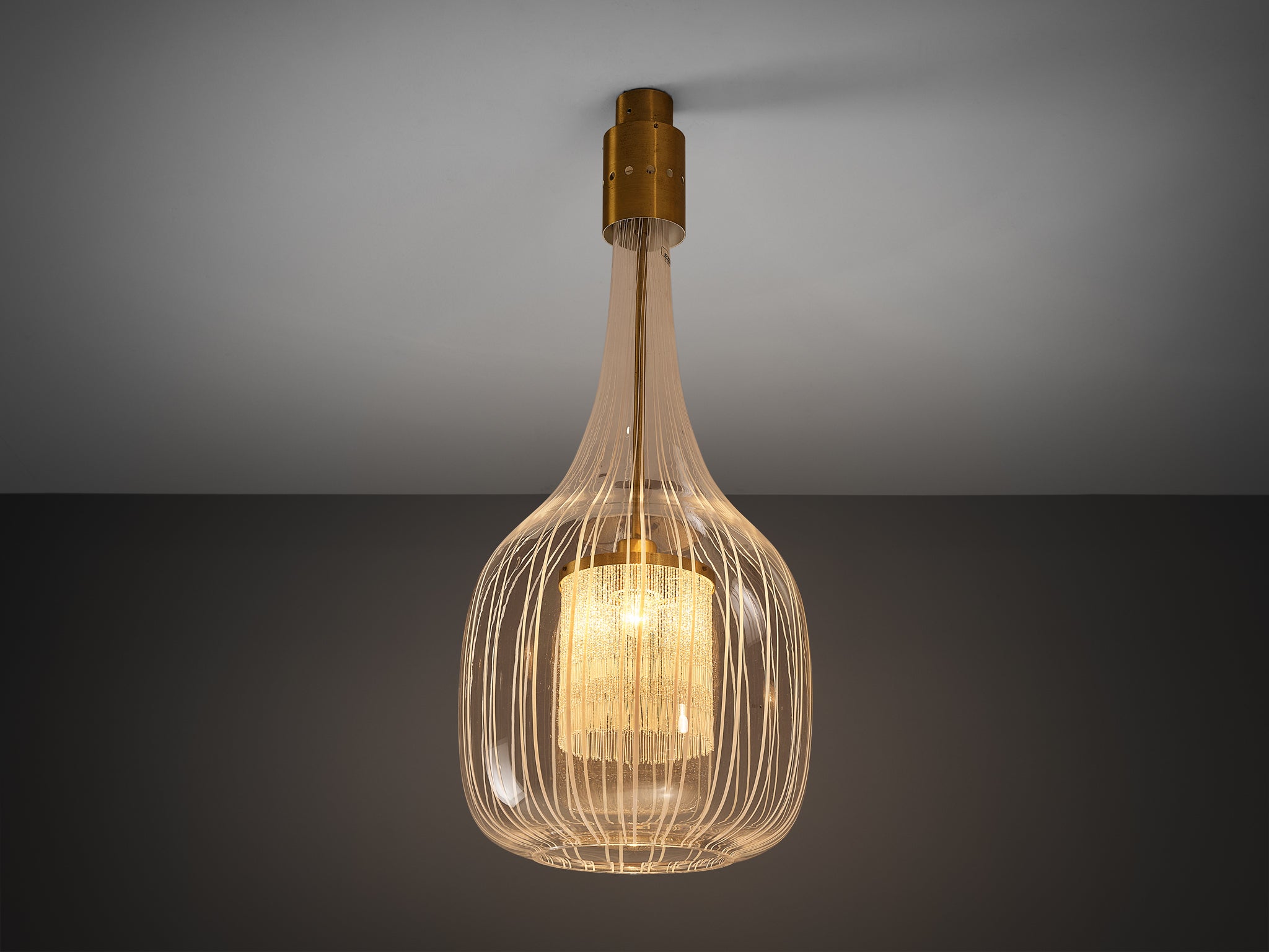 Angelo Brotto for Esperia Large Pendants Lighting Morentz
