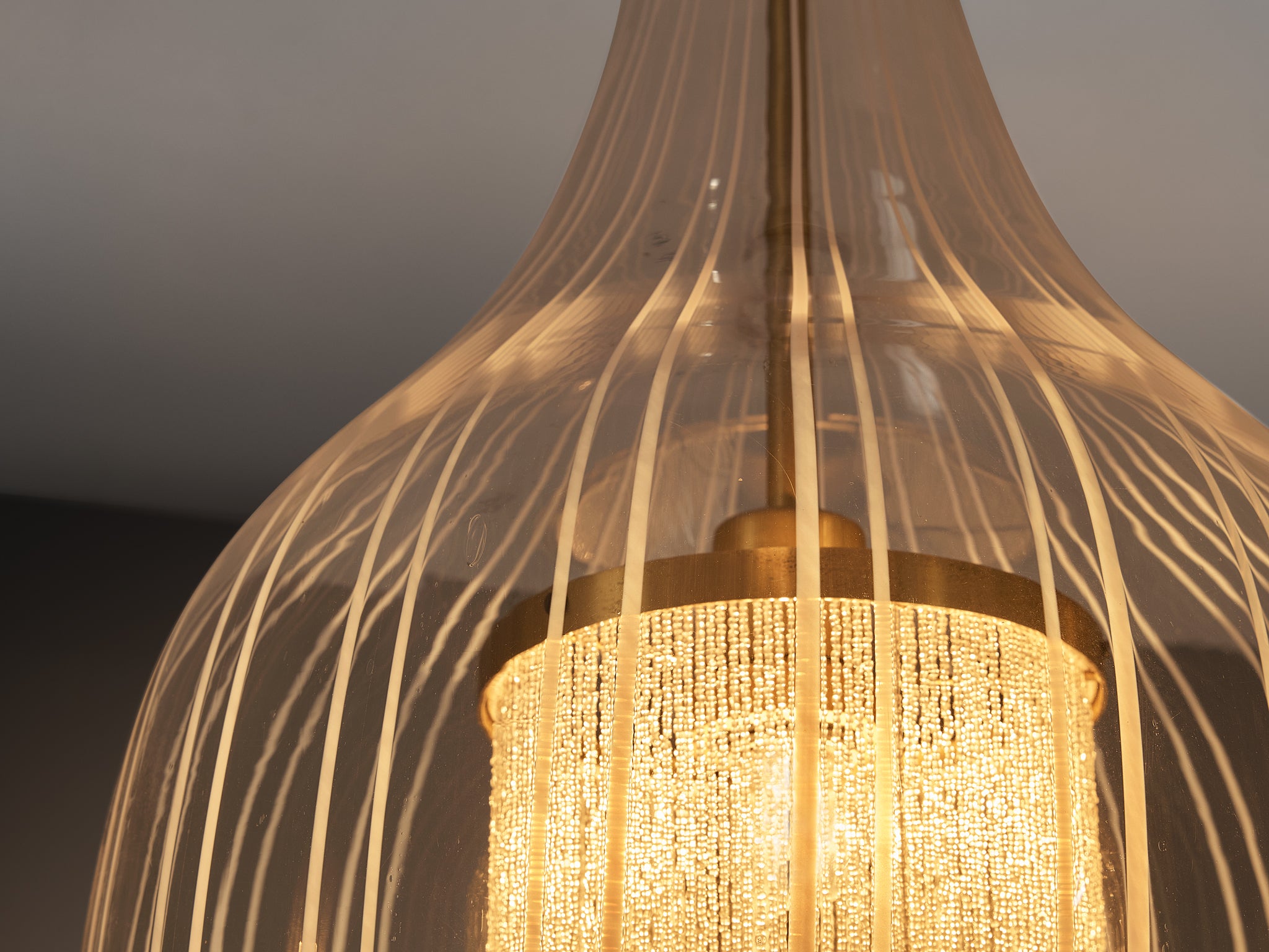 Angelo Brotto for Esperia Large Pendants Lighting Morentz