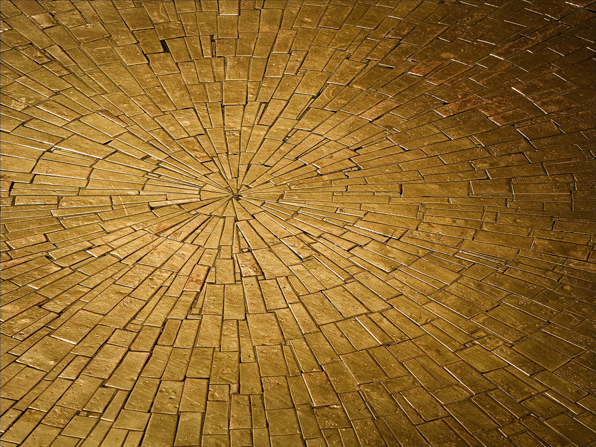 Jean Claude Dresse Mosaic Coffee Table in Brass Tables Morentz