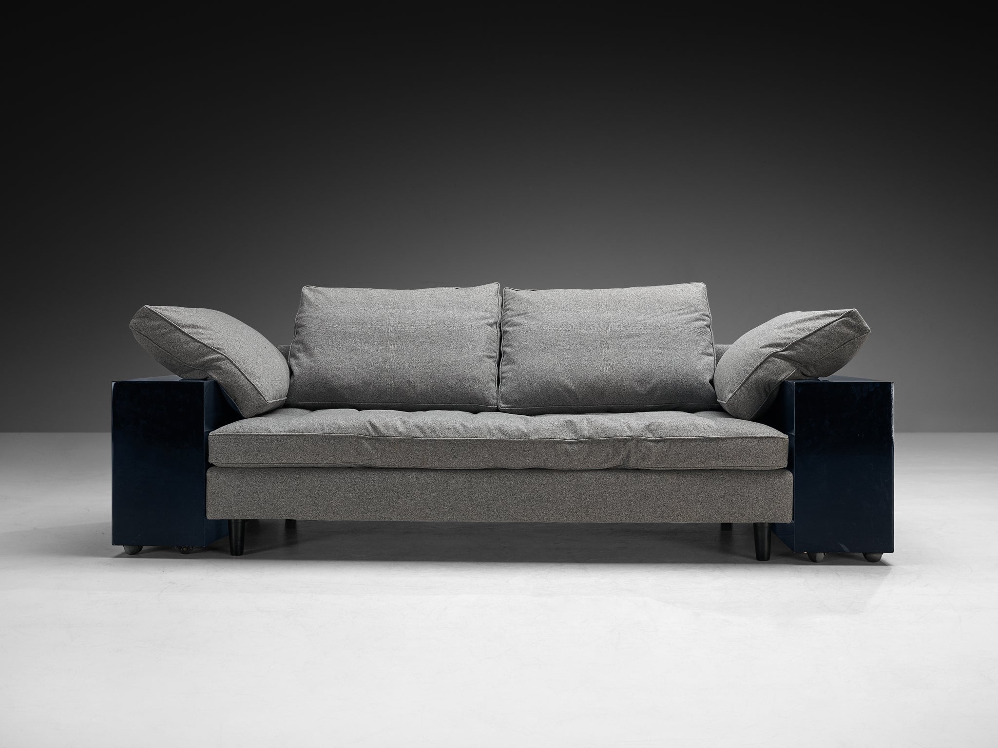 Eileen Gray 'Lota' Sofa in High Gloss Lacquered Wood Seating Morentz