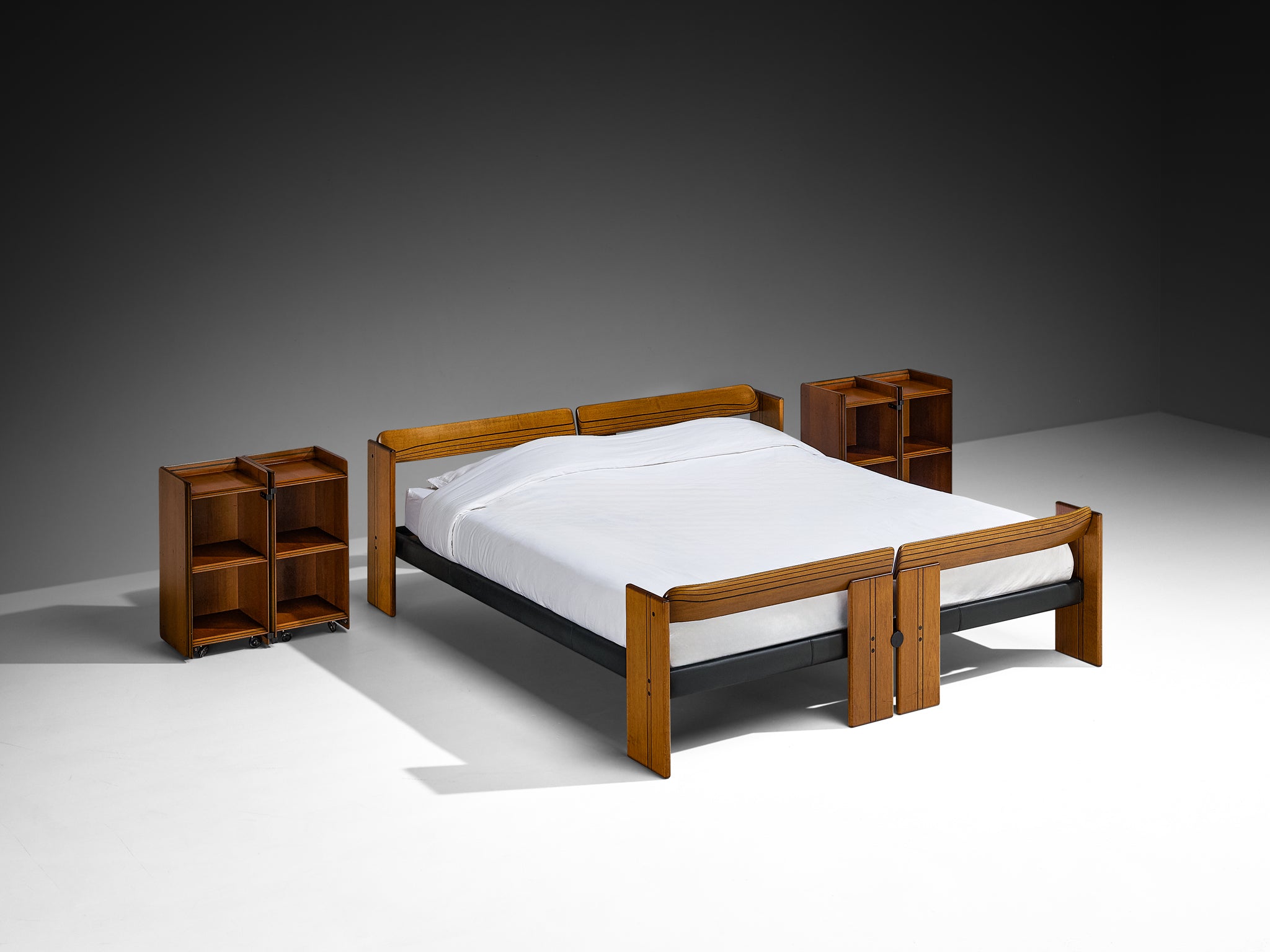 Afra & Tobia Scarpa for Maxalto Artona King Bed with Nightstands