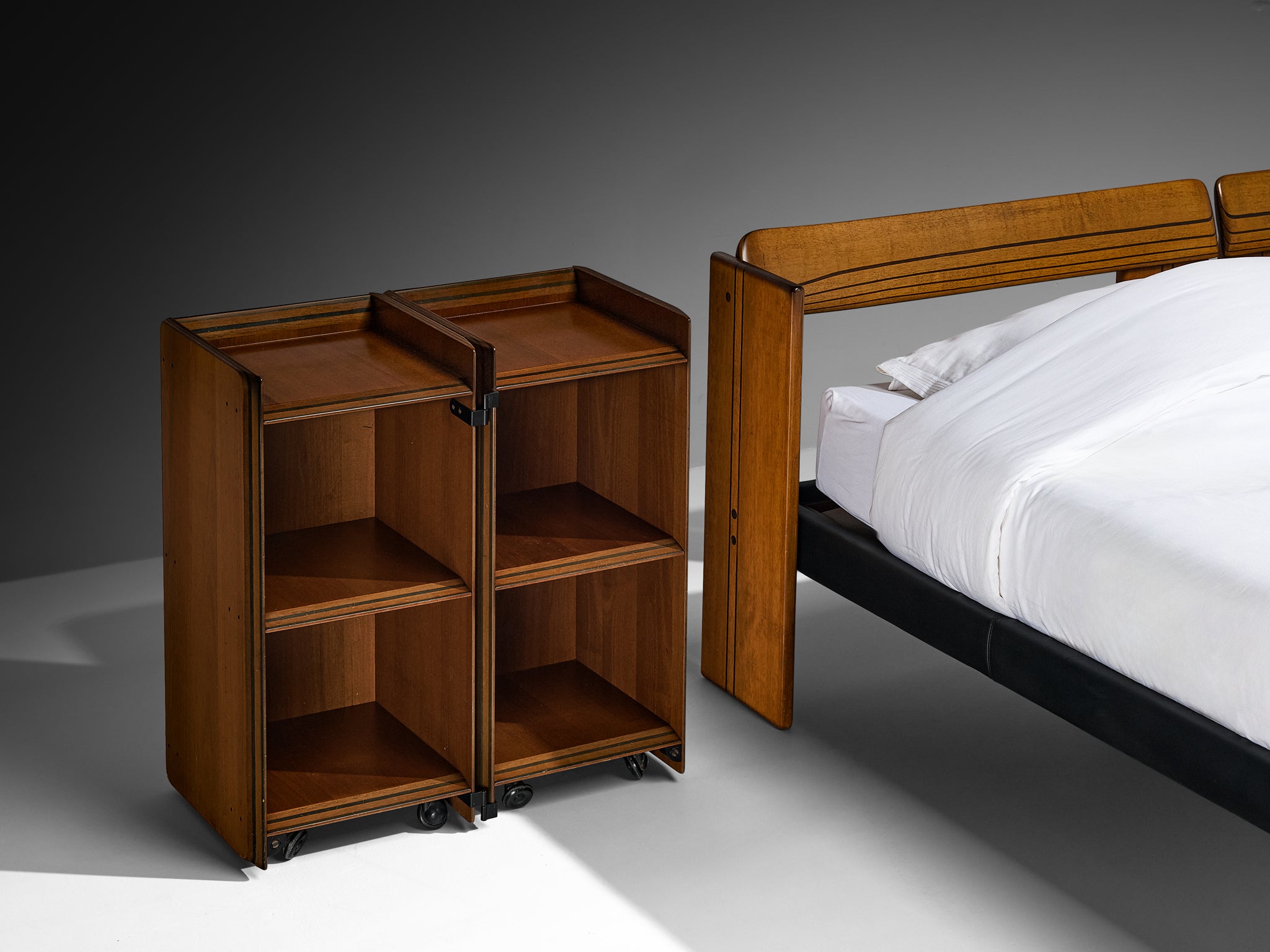 Afra & Tobia Scarpa for Maxalto Artona King Bed with Nightstands More Furniture and Collectibles Morentz
