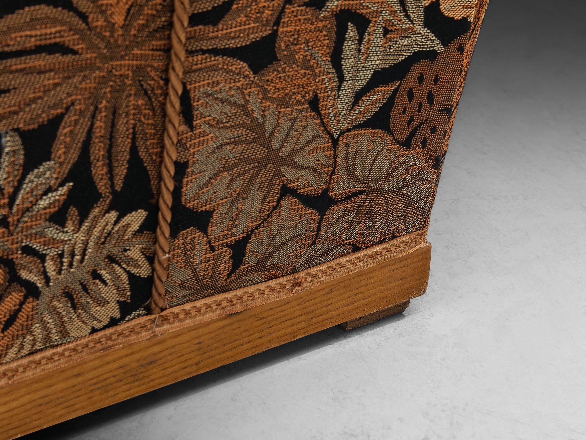 Jindrich Halabala Stool in Decorative Upholstery Seating Morentz