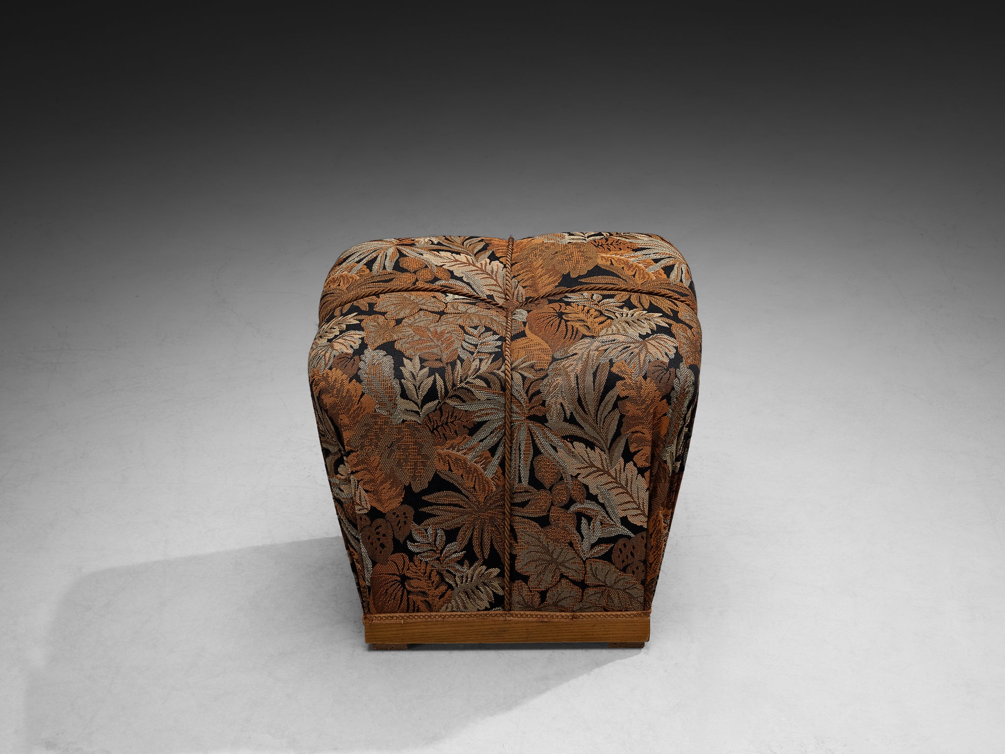 Jindrich Halabala Stool in Decorative Upholstery Seating Morentz