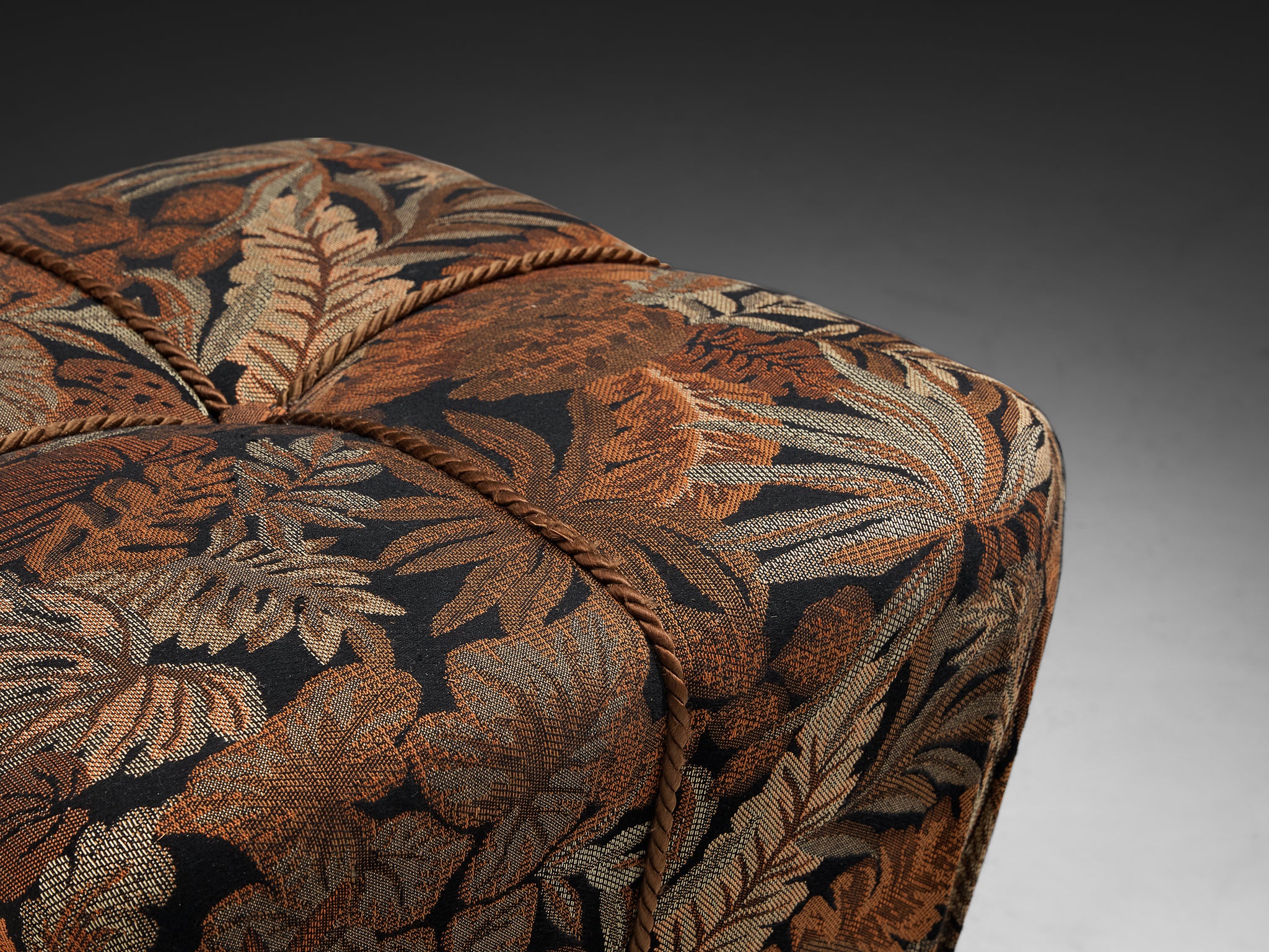 Jindrich Halabala Stool in Decorative Upholstery Seating Morentz