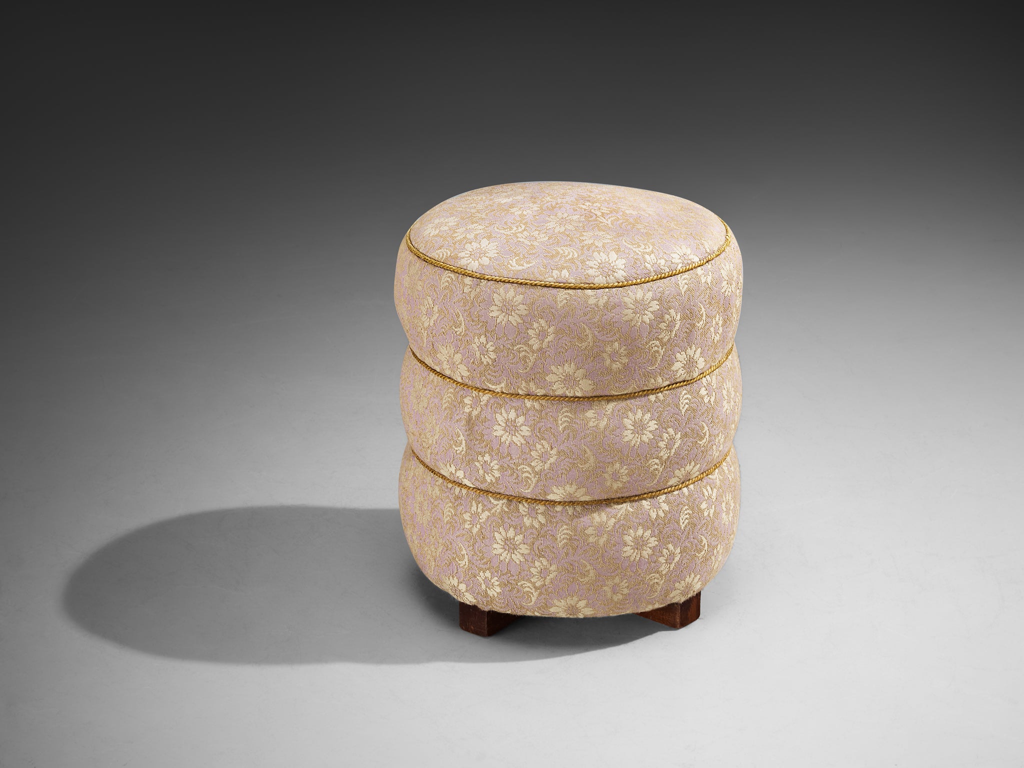 Jindrich Halabala Stool in Decorative Upholstery Seating Morentz