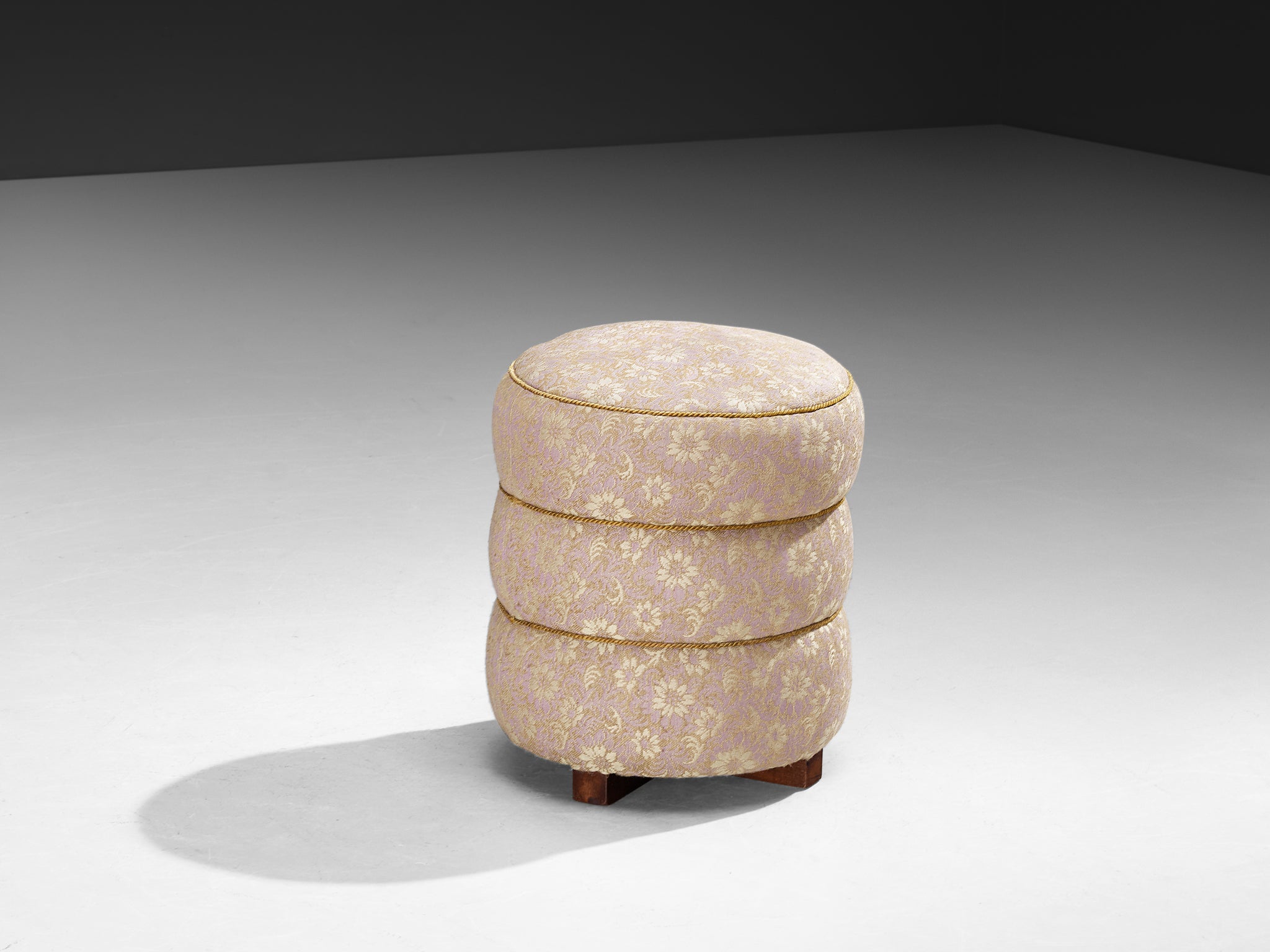 Jindrich Halabala Stool in Decorative Upholstery Seating Morentz