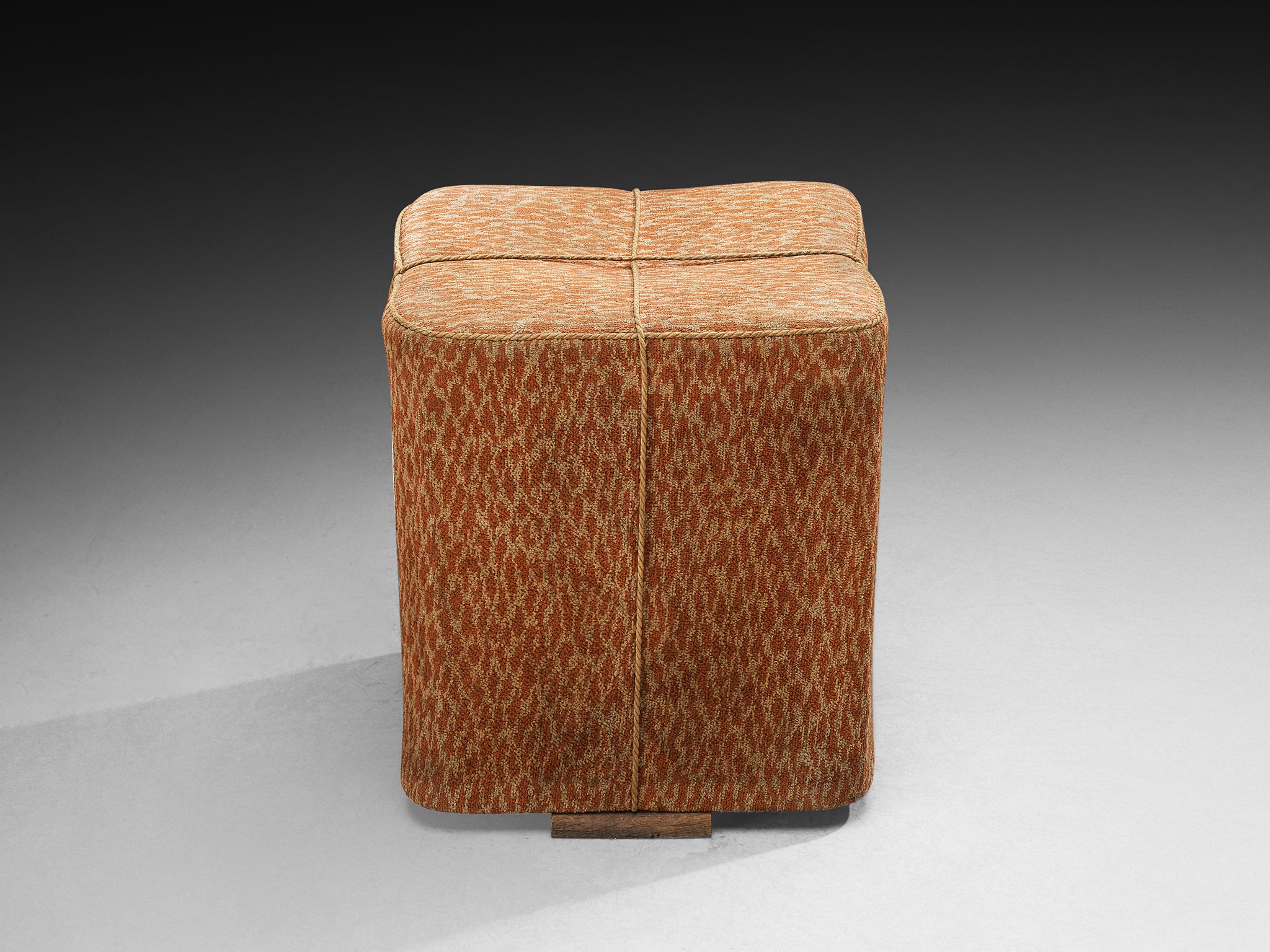 Jindrich Halabala Stool in Decorative Upholstery Seating Morentz