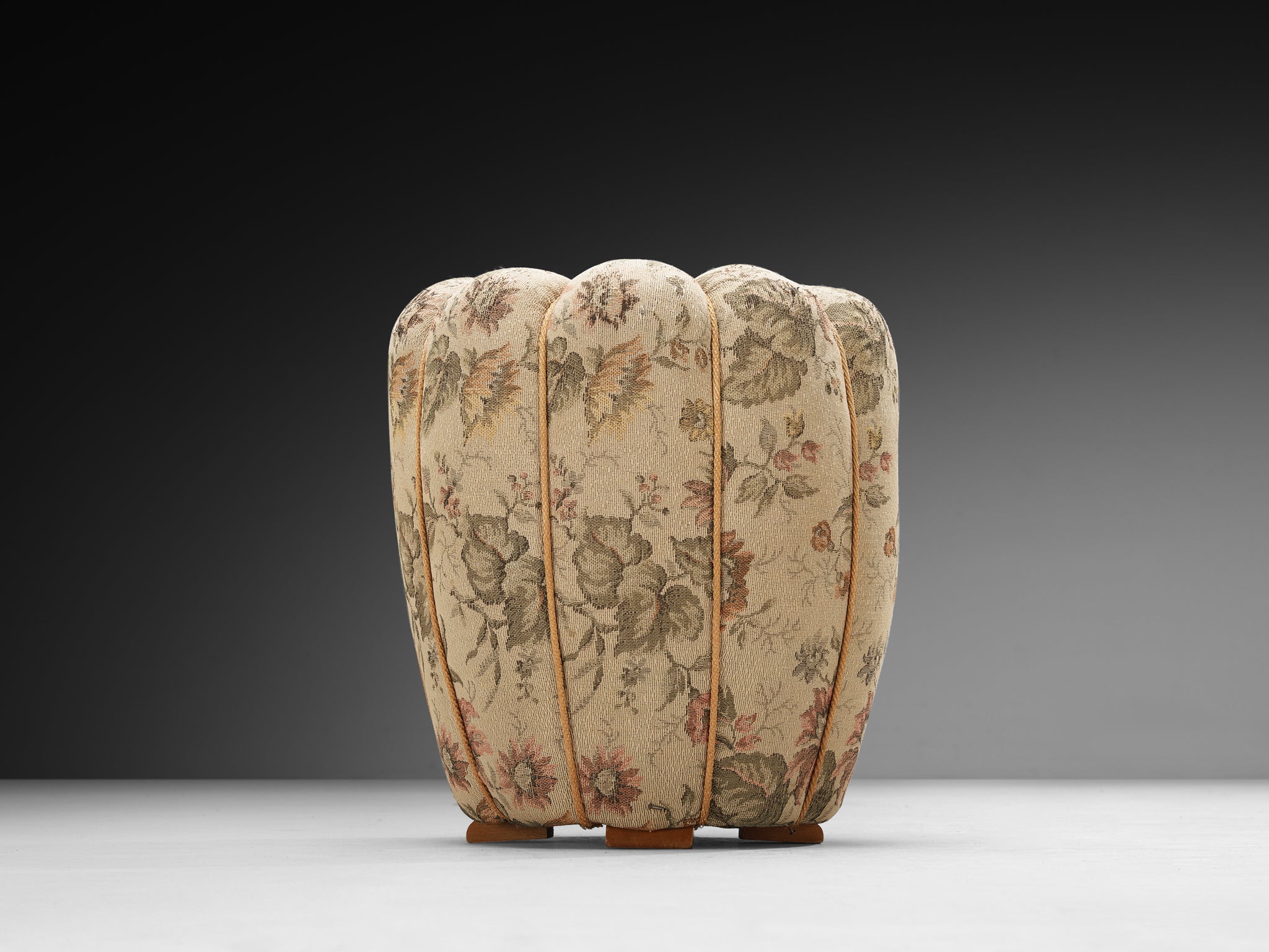 Jindrich Halabala Stools in Decorative Upholstery Seating Morentz