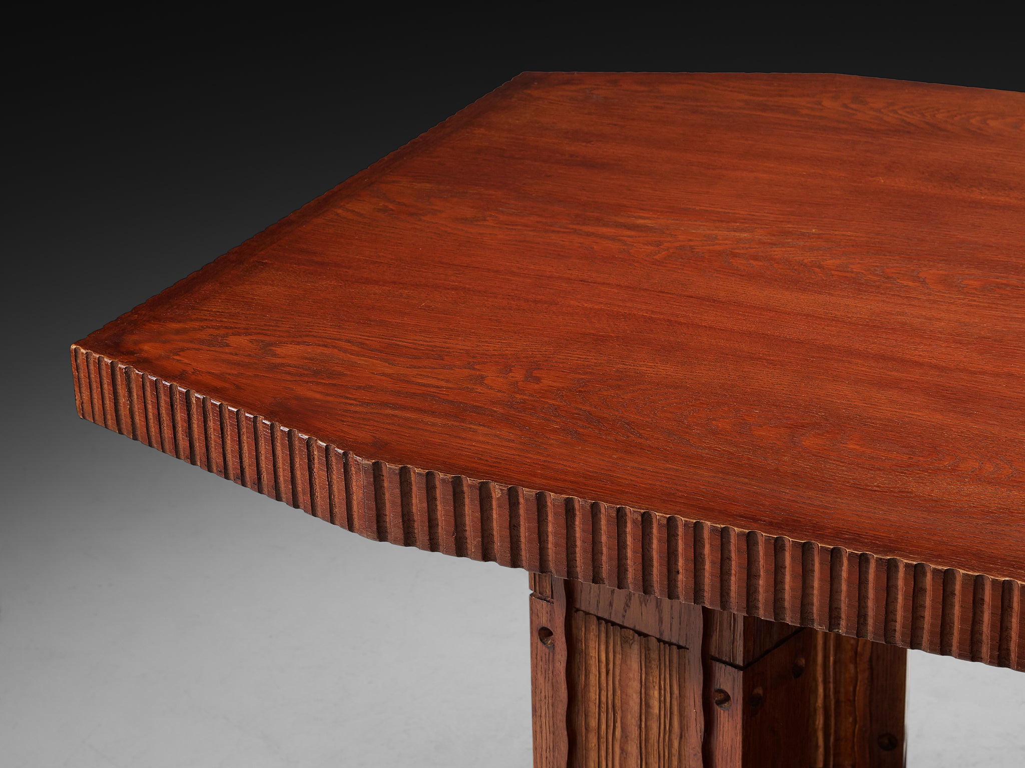 Ernesto Valabrega for Vittorio Valabrega Dining Table in Oak Tables Morentz