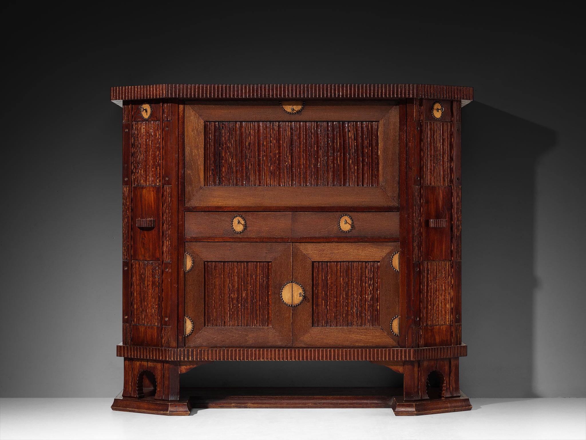 Ernesto Valabrega for Vittorio Valabrega Cabinet in Oak Case pieces and storage cabinets Morentz