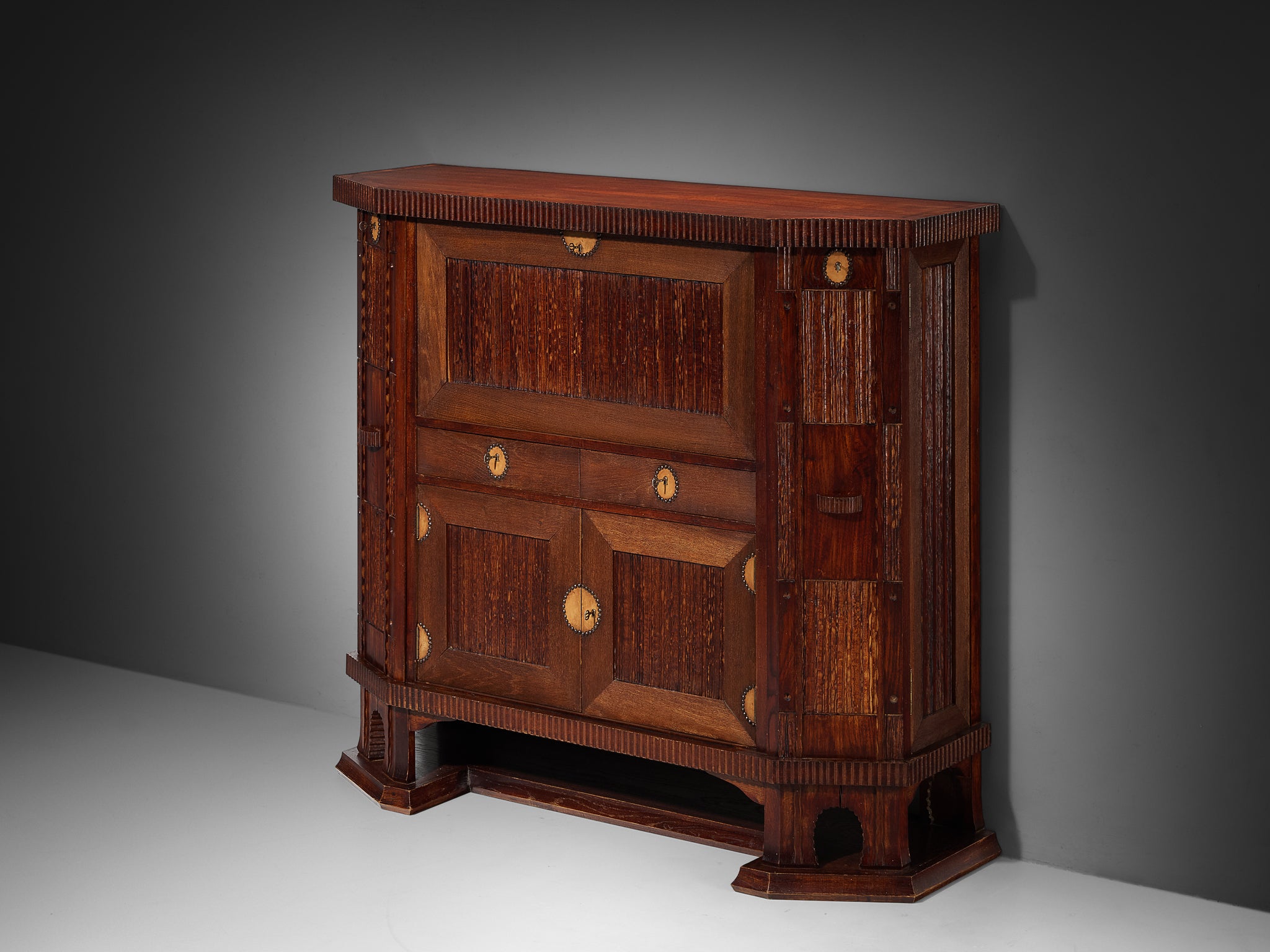 Ernesto Valabrega for Vittorio Valabrega Cabinet in Oak Case pieces and storage cabinets Morentz