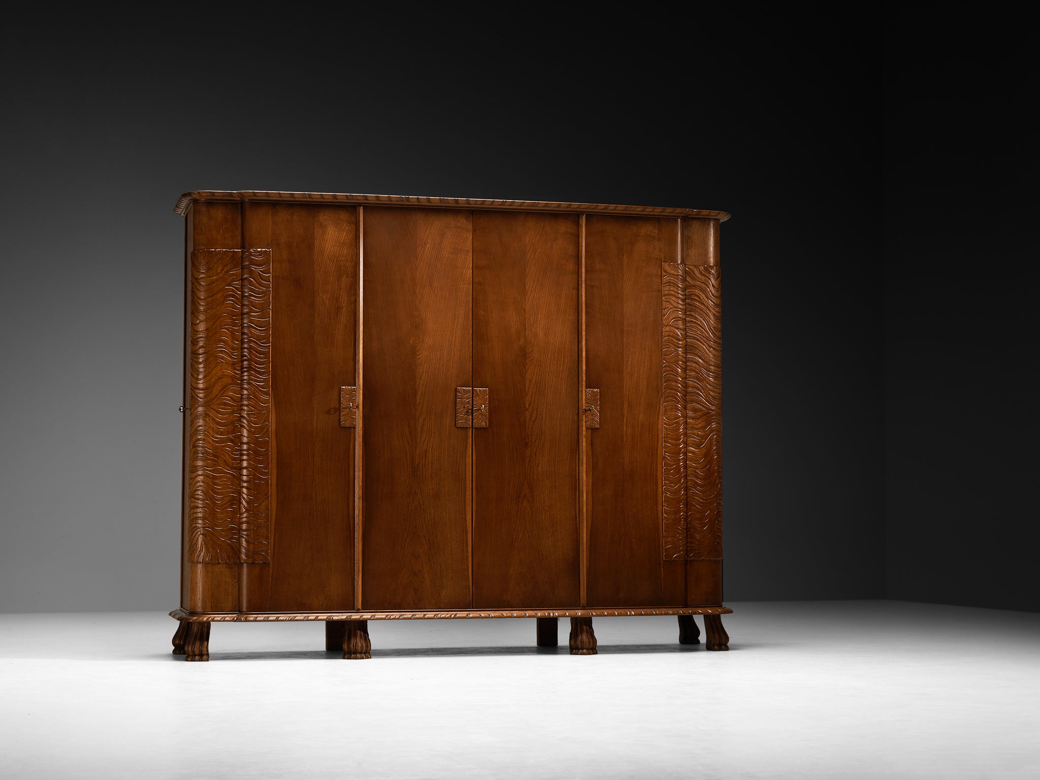 Ernesto Valabrega for Vittorio Valabrega Wardrobe in Oak Case pieces and storage cabinets Morentz