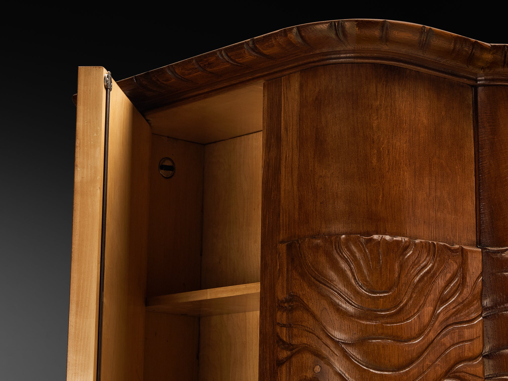 Ernesto Valabrega for Vittorio Valabrega Wardrobe in Oak Case pieces and storage cabinets Morentz