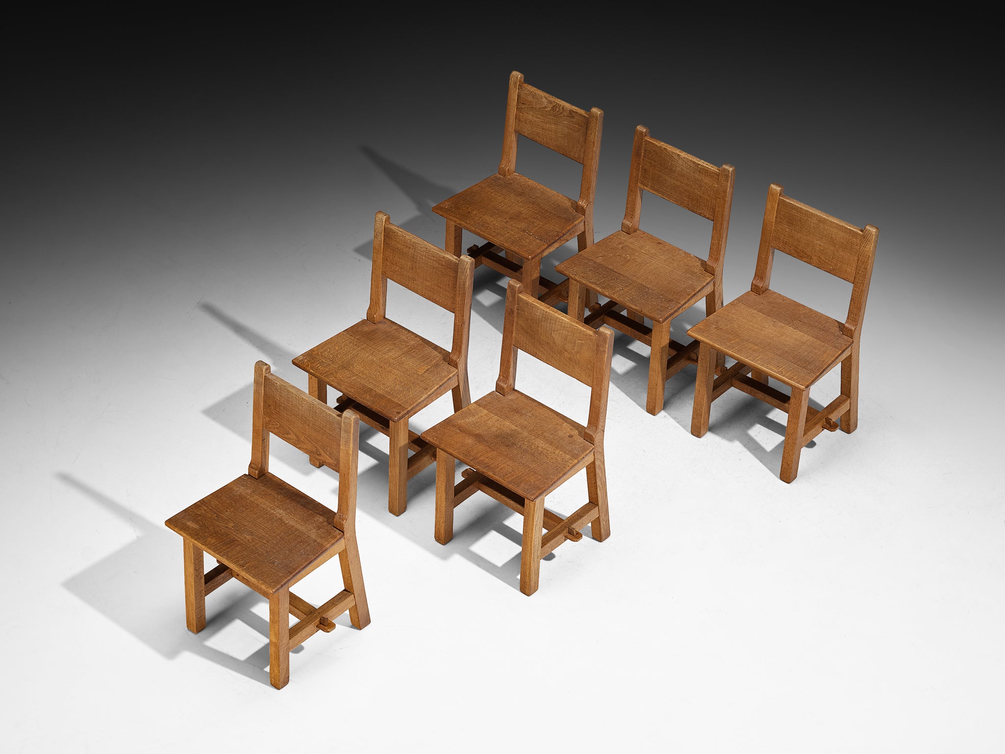 Artisanal Mid-Century Dining Chairs in Oak Seating Morentz