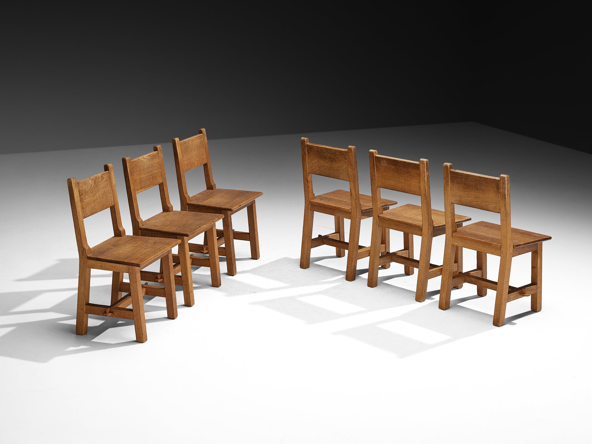 Artisanal Mid-Century Dining Chairs in Oak Seating Morentz